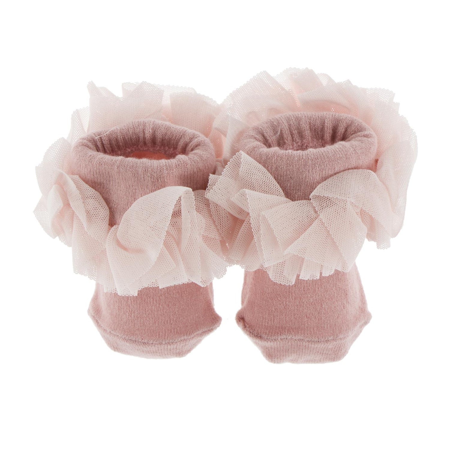 Baby Non-Slip Ruffle Socks in Pink