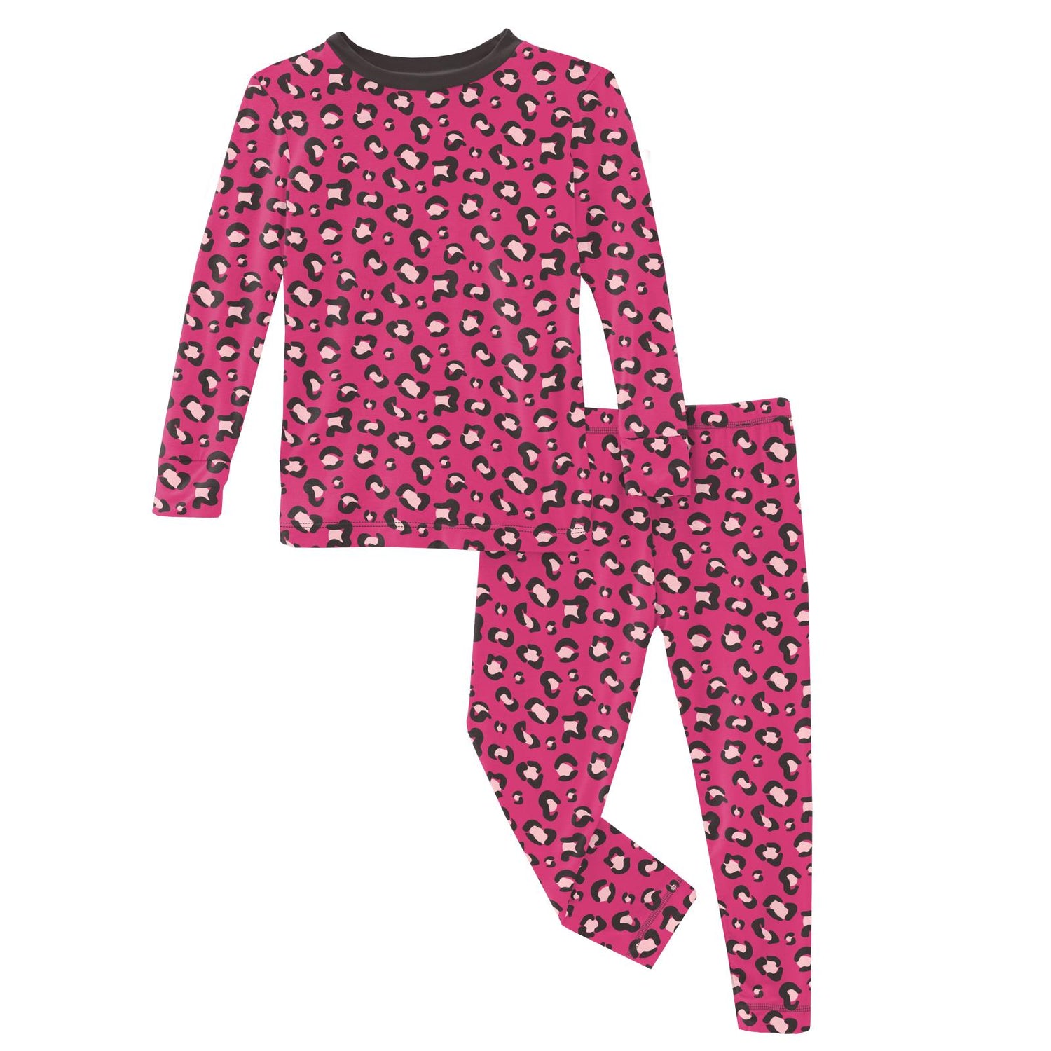 Print Long Sleeve Pajama Set in Calypso Cheetah Print