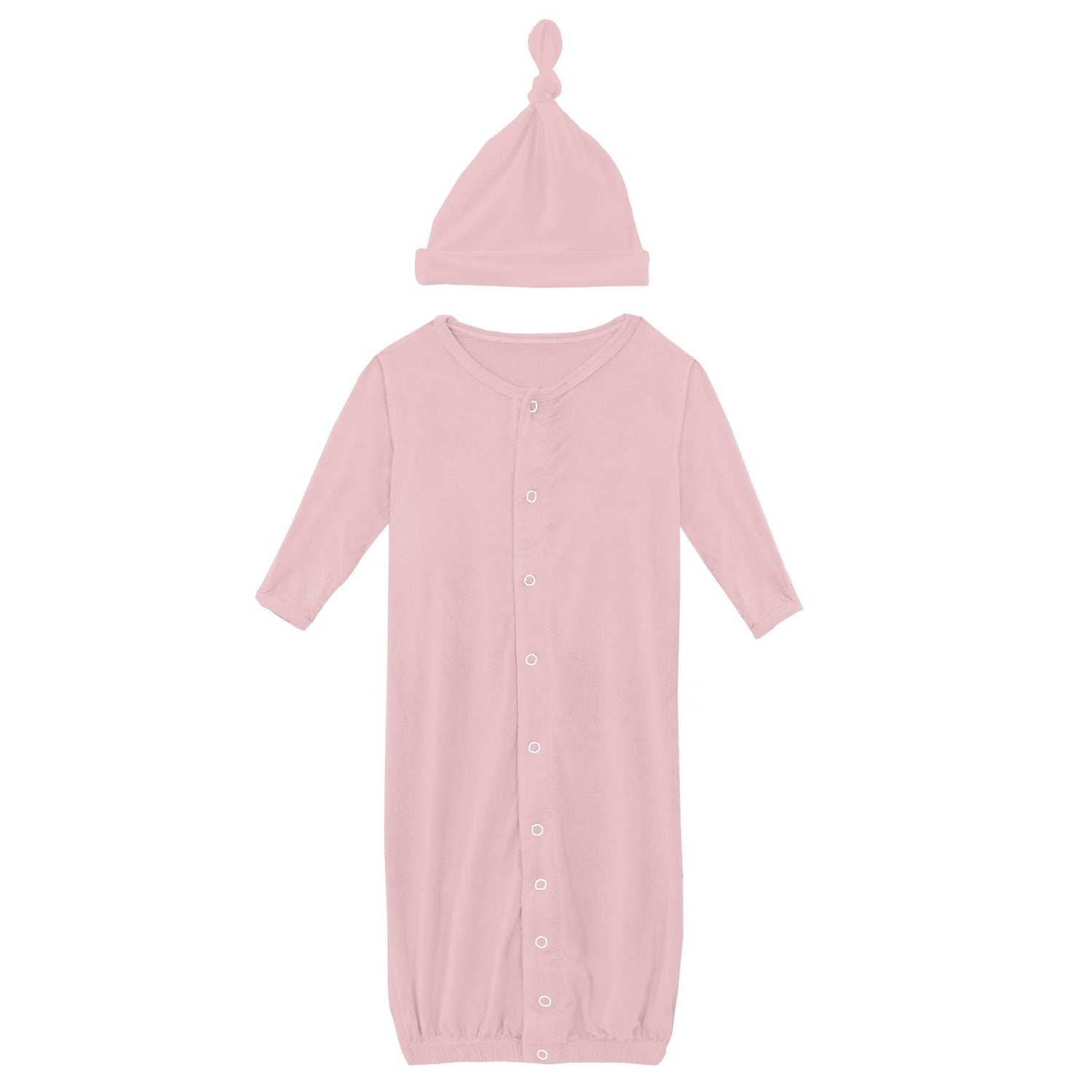 Layette Gown Converter & Single Knot Hat Set in Lotus