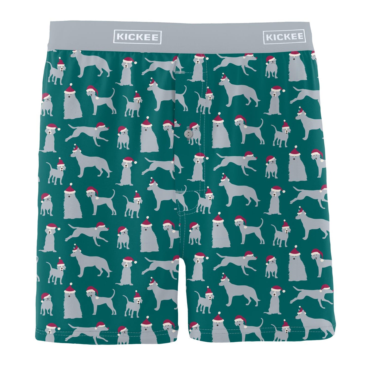 Men's Print Boxer Shorts in Cedar Santa Dogs