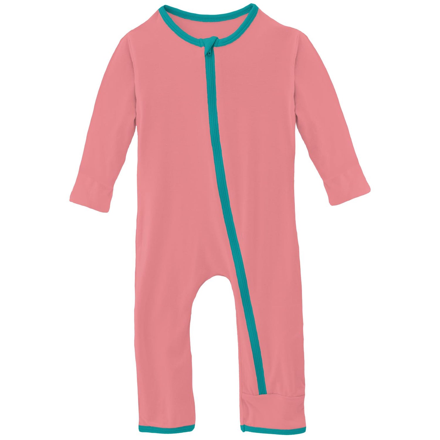 Applique Coverall with Zipper in Strawberry Sharky