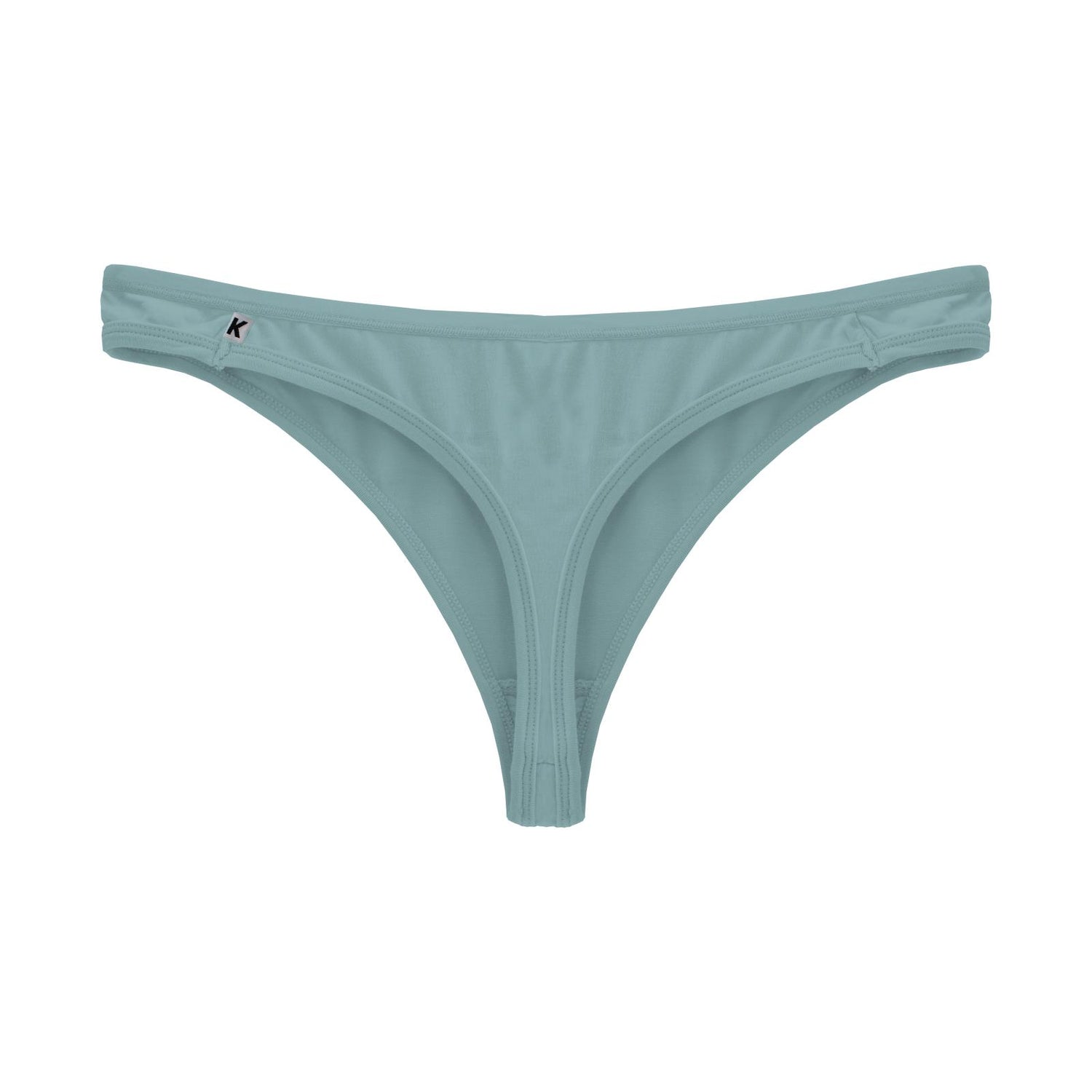 Women's Solid Classic Thong Underwear in Jade