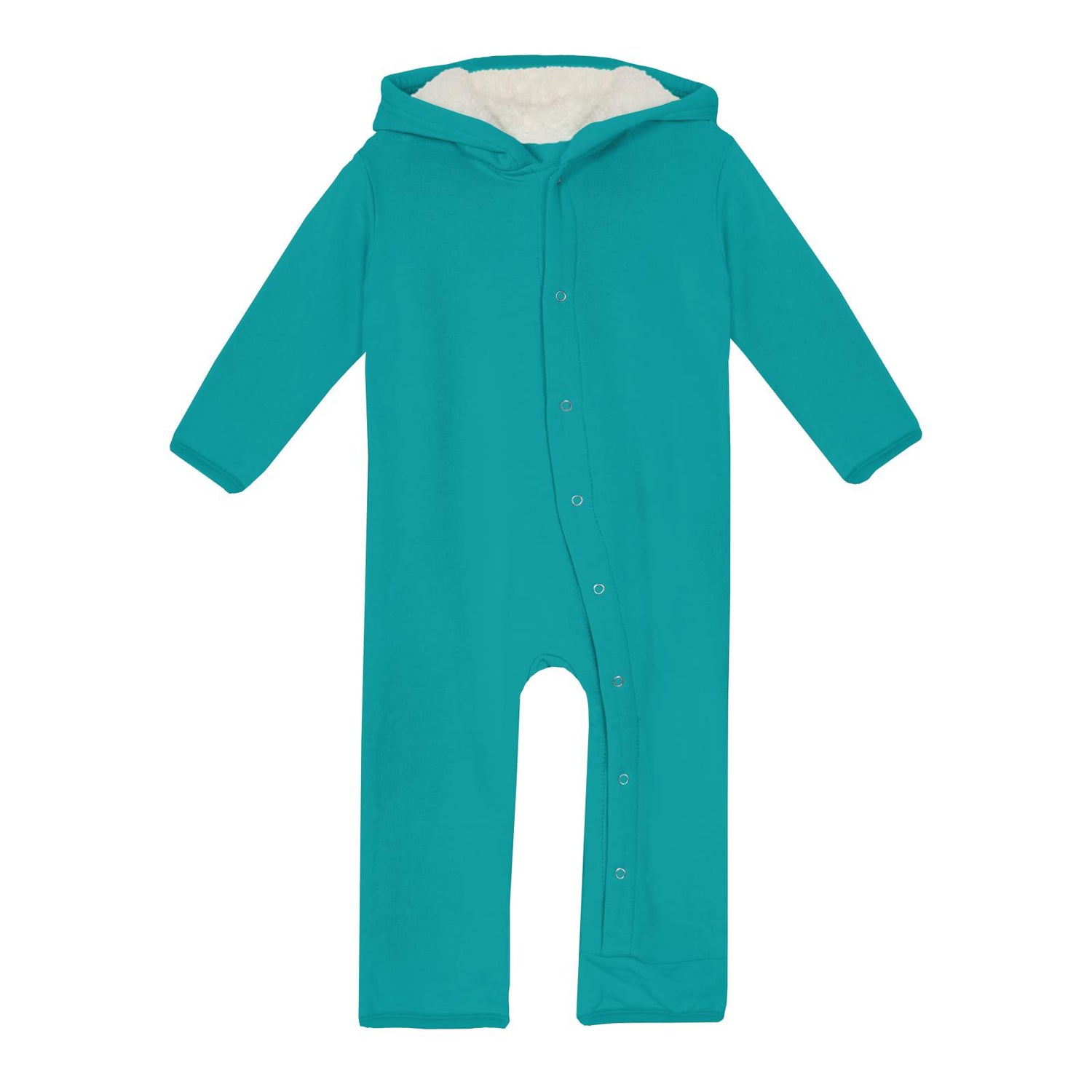 Fleece Coverall with Sherpa-Lined Hood and Ears in Neptune