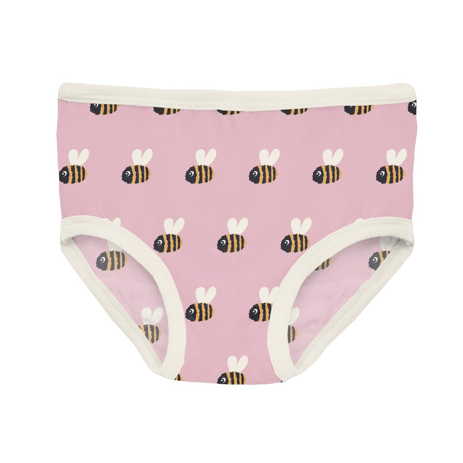 Print Girl's Underwear Set of 3 in Natural Flying Pigs, Natural & Cake Pop Baby Bumblebee