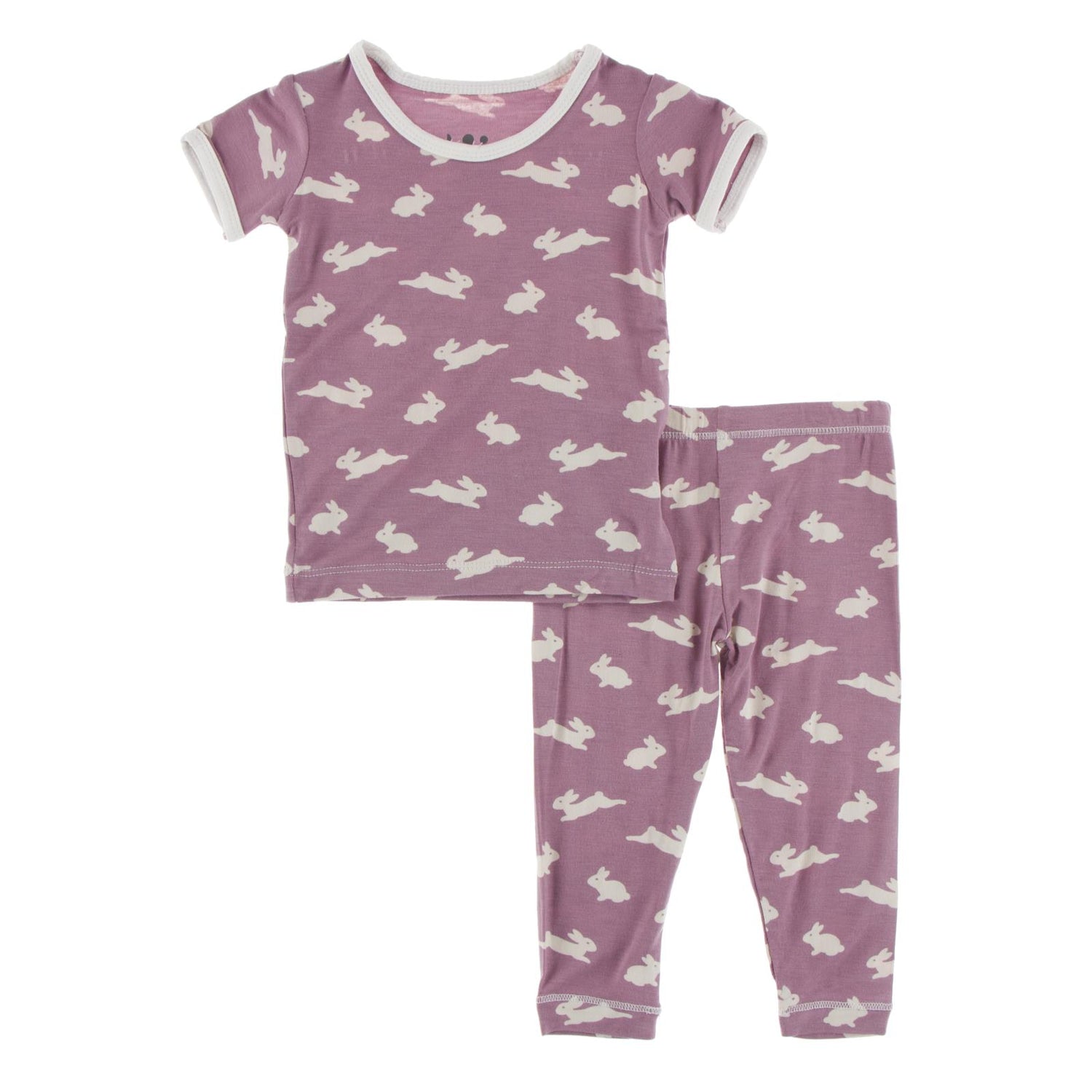 Print Short Sleeve Pajama Set in Pegasus Bunny
