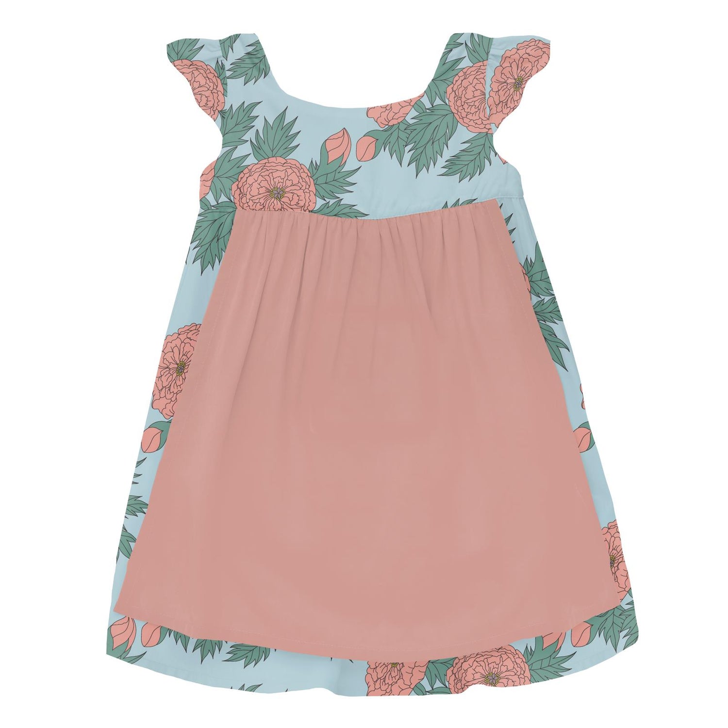 Woven Garden Dress with Apron in Spring Sky Floral