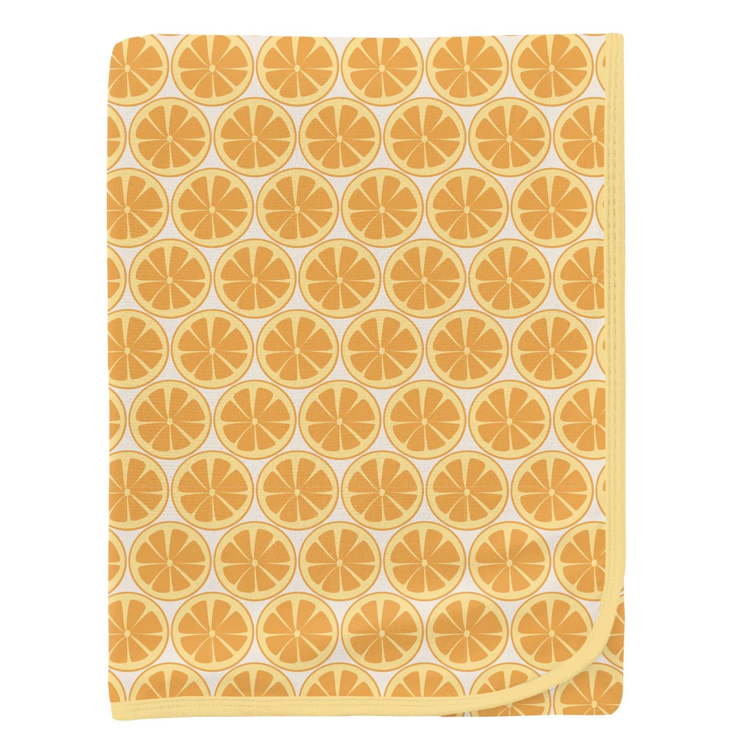 Print Swaddling Blanket in Natural Lemons