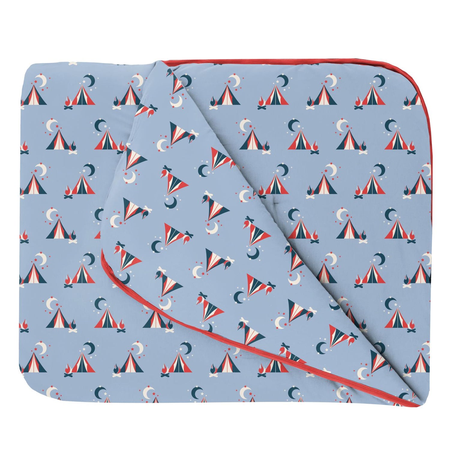 Print Fluffle Throw Blanket in Pond Tents
