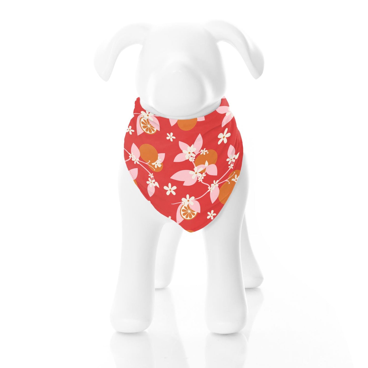 Print Dog Bandana in Poppy Orange Blossom