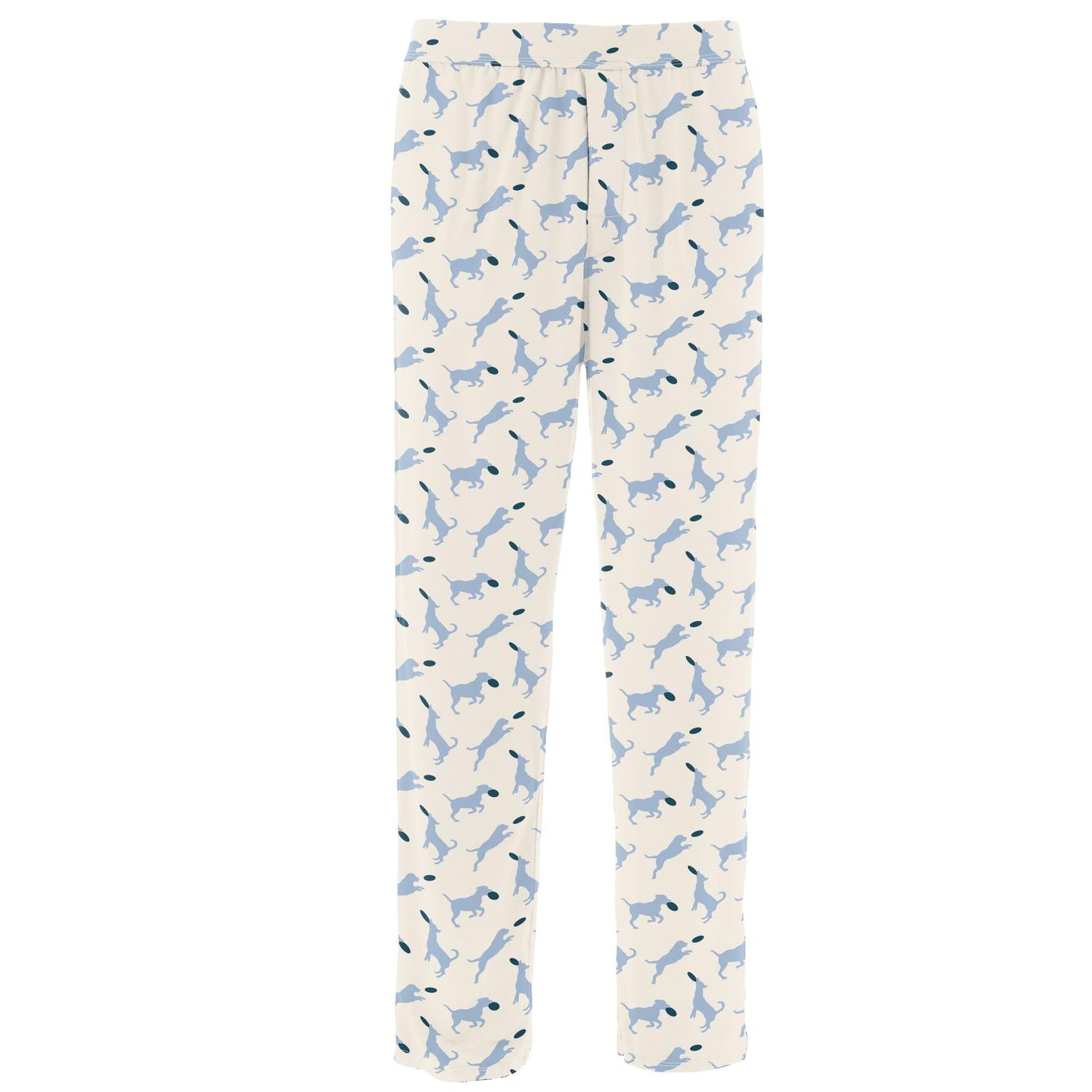 Men's Print Pajama Pants in Natural Frisbee Labs