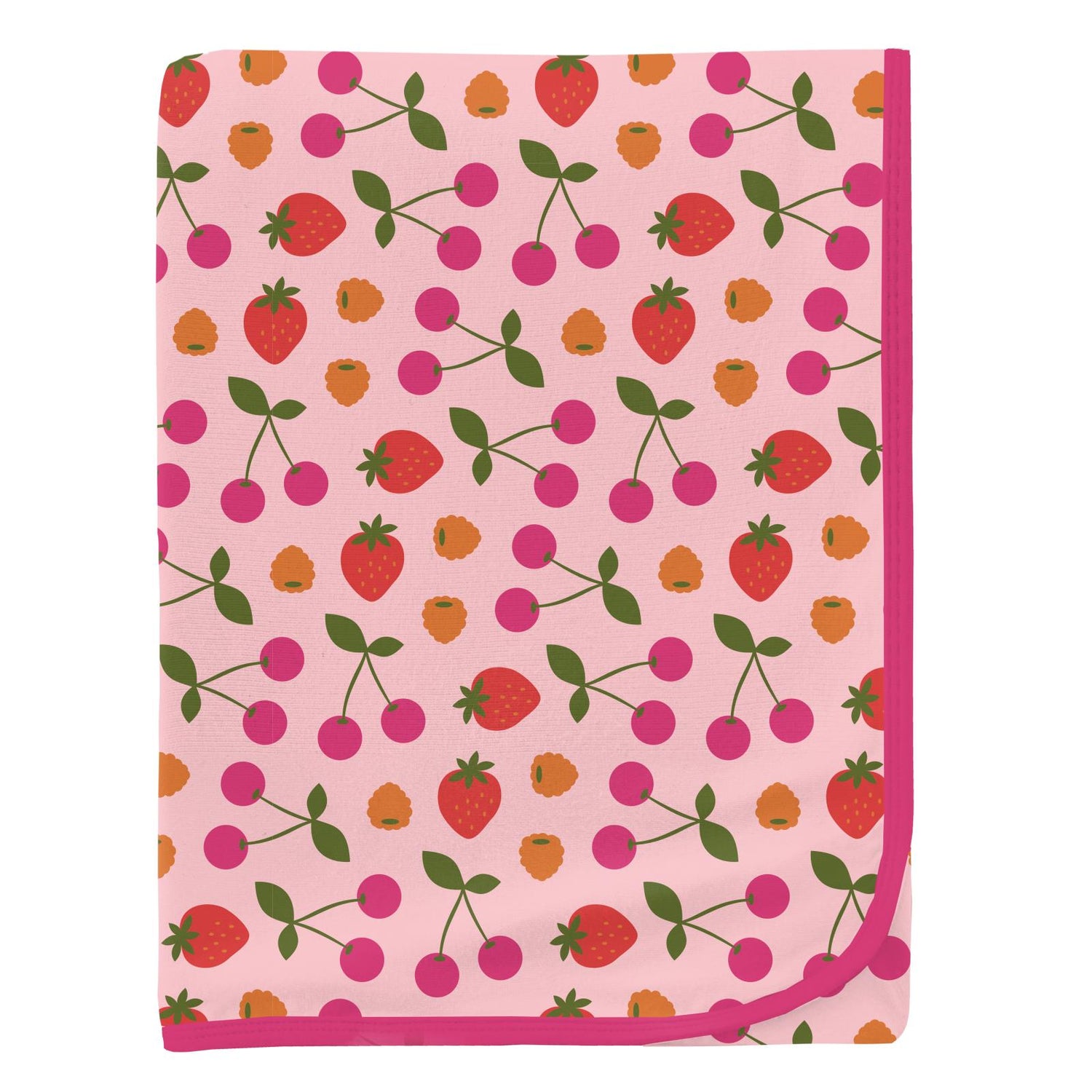 Print Swaddling Blanket in Lotus Berries