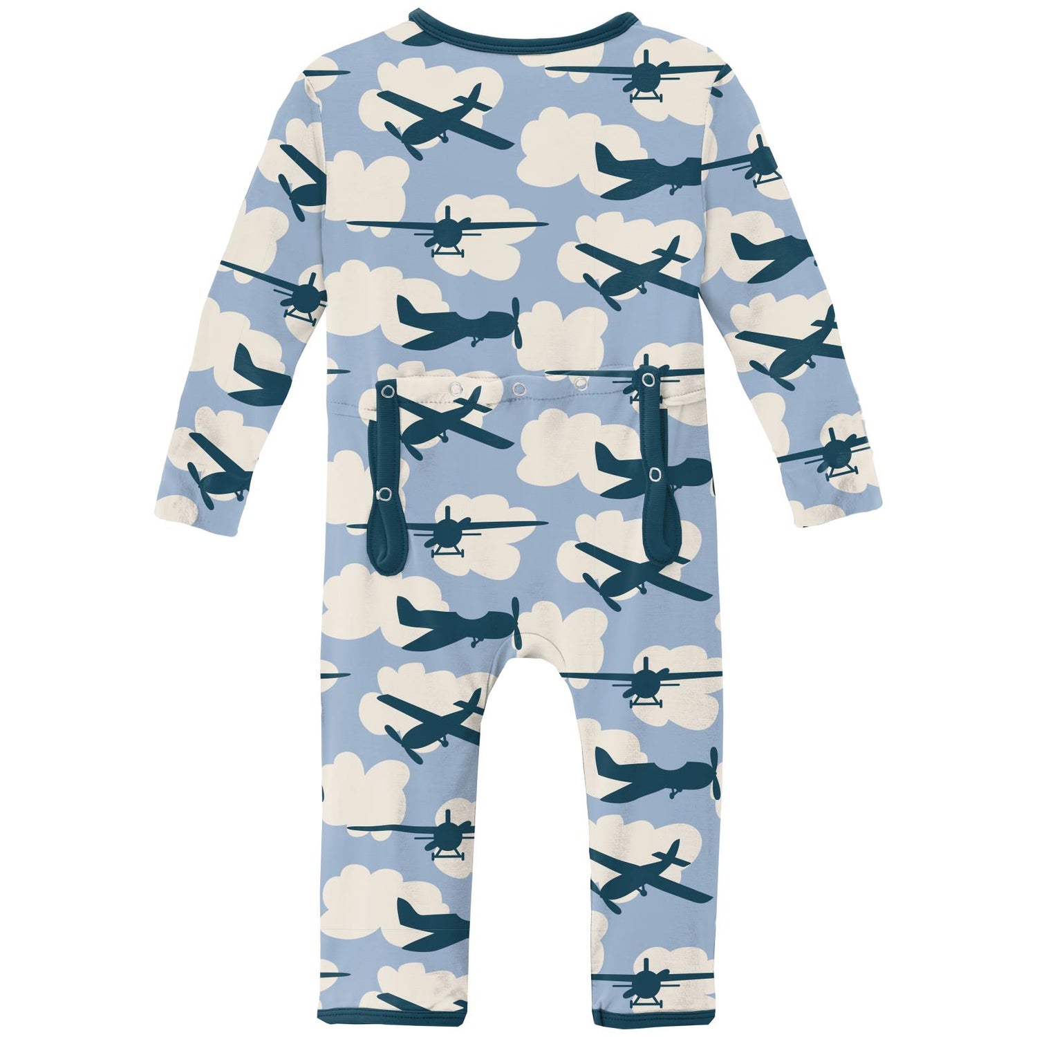 Print Coverall with Zipper in Pond Planes