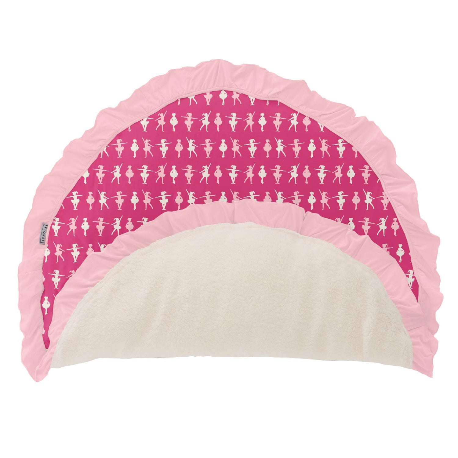 Print SherpaLined Ruffle Fluffle Playmat in Calypso Ballerina