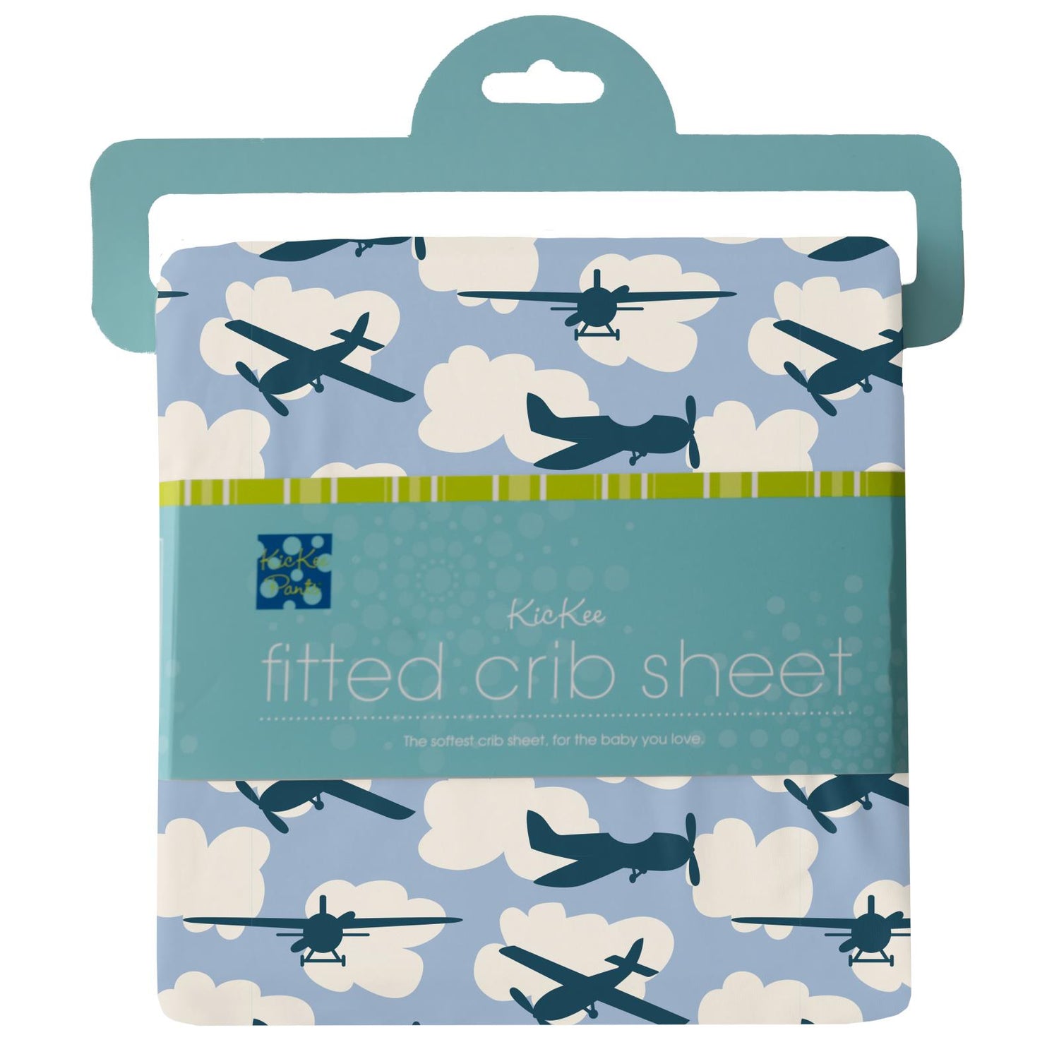 Print Fitted Crib Sheet in Pond Planes