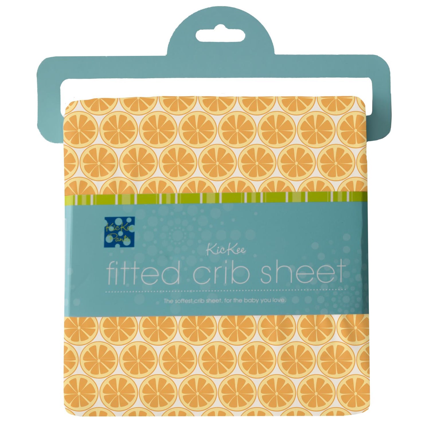 Print Fitted Crib Sheet in Natural Lemons