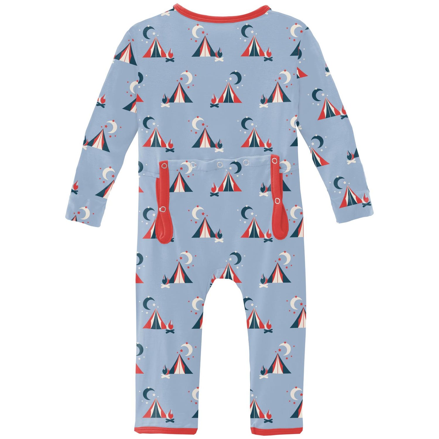 Print Coverall with Zipper in Pond Tents