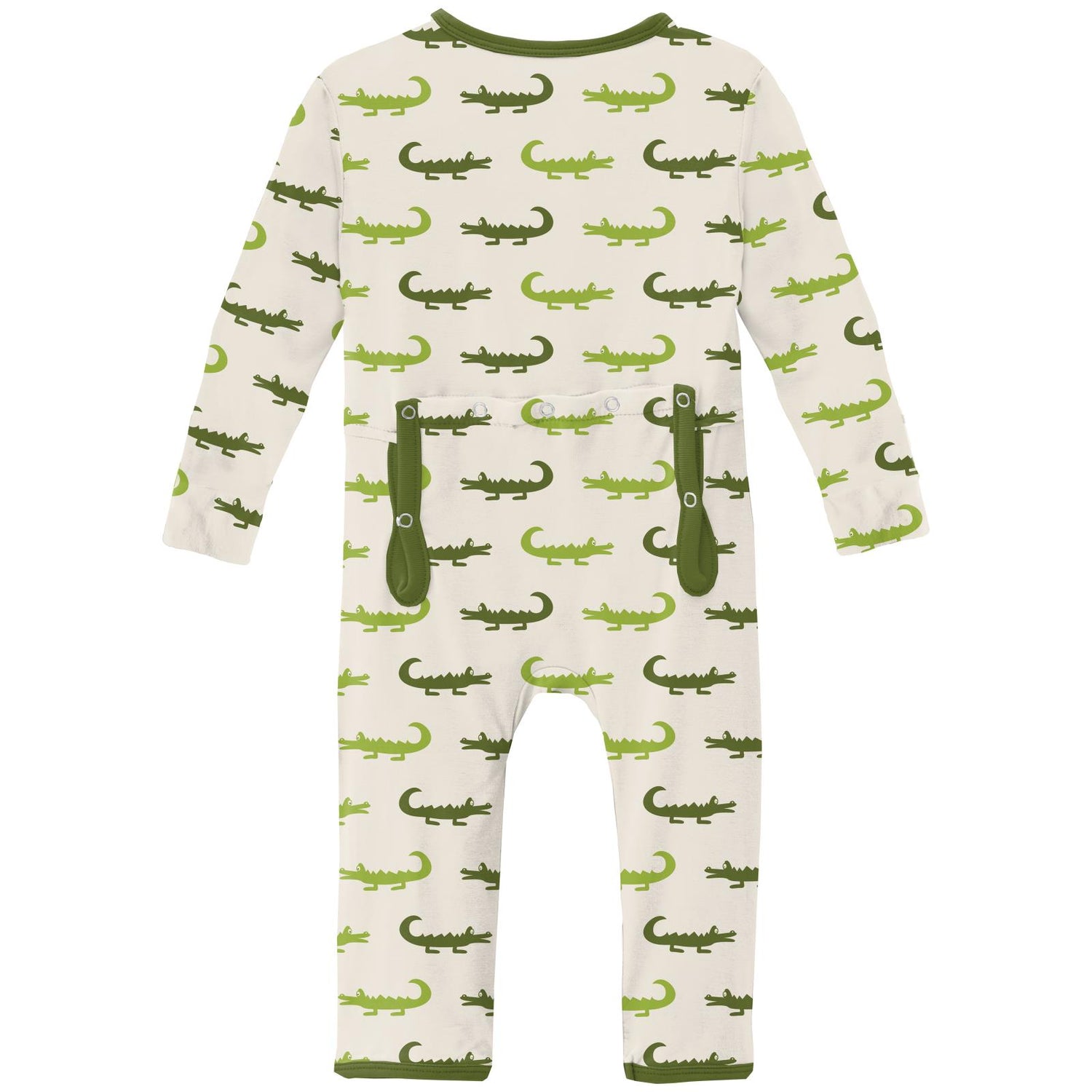Print Coverall with Zipper in Natural Crocodile