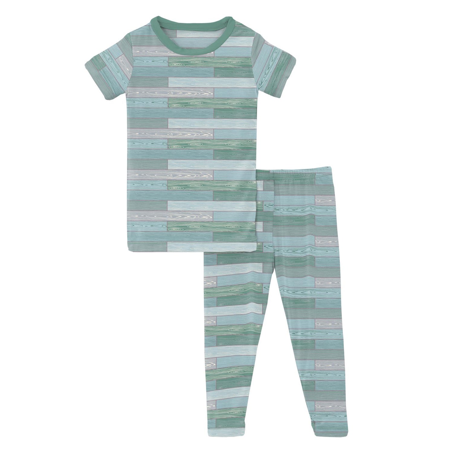 Print Short Sleeve Pajama Set in Shiplap