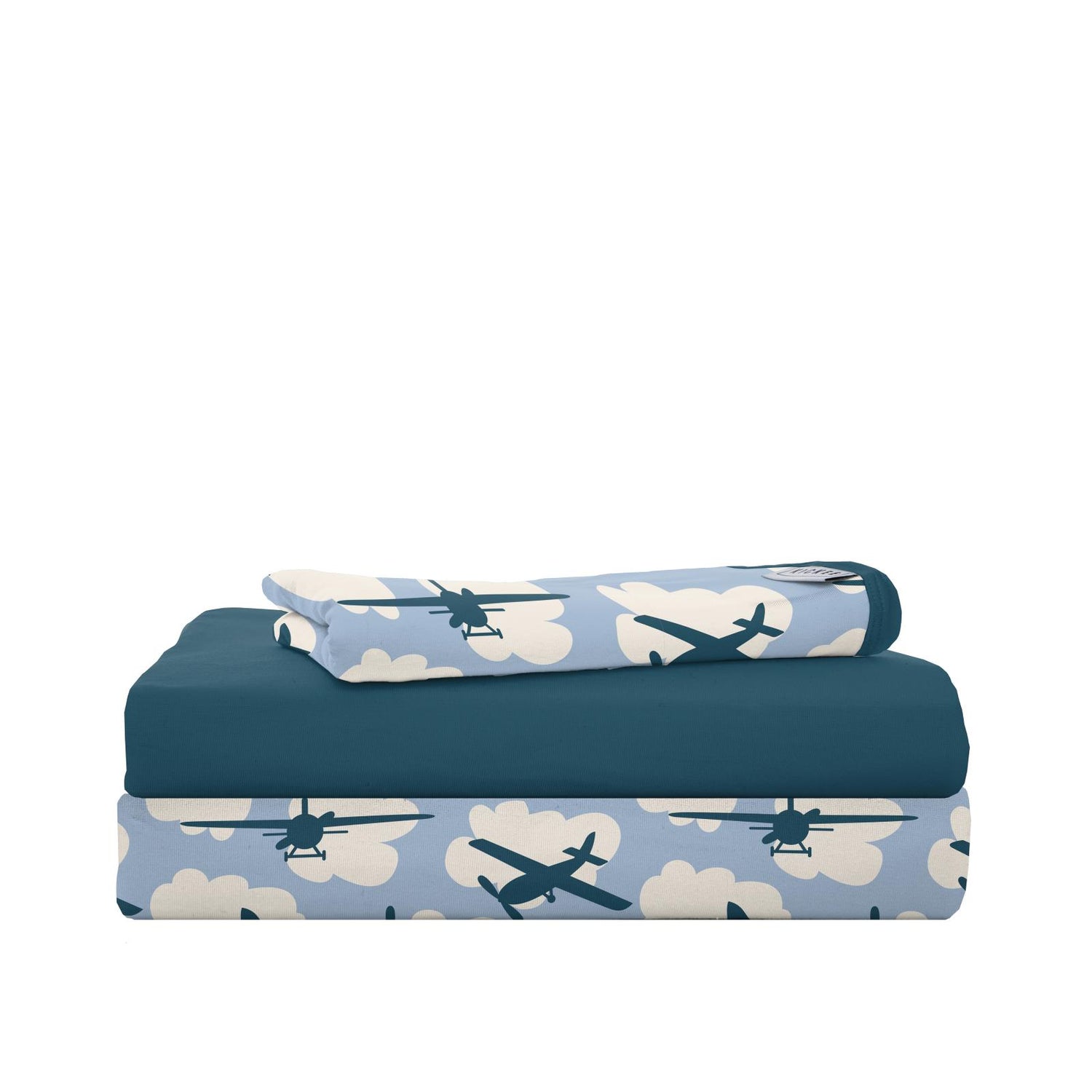 Print Twin Sheet Set in Pond Planes