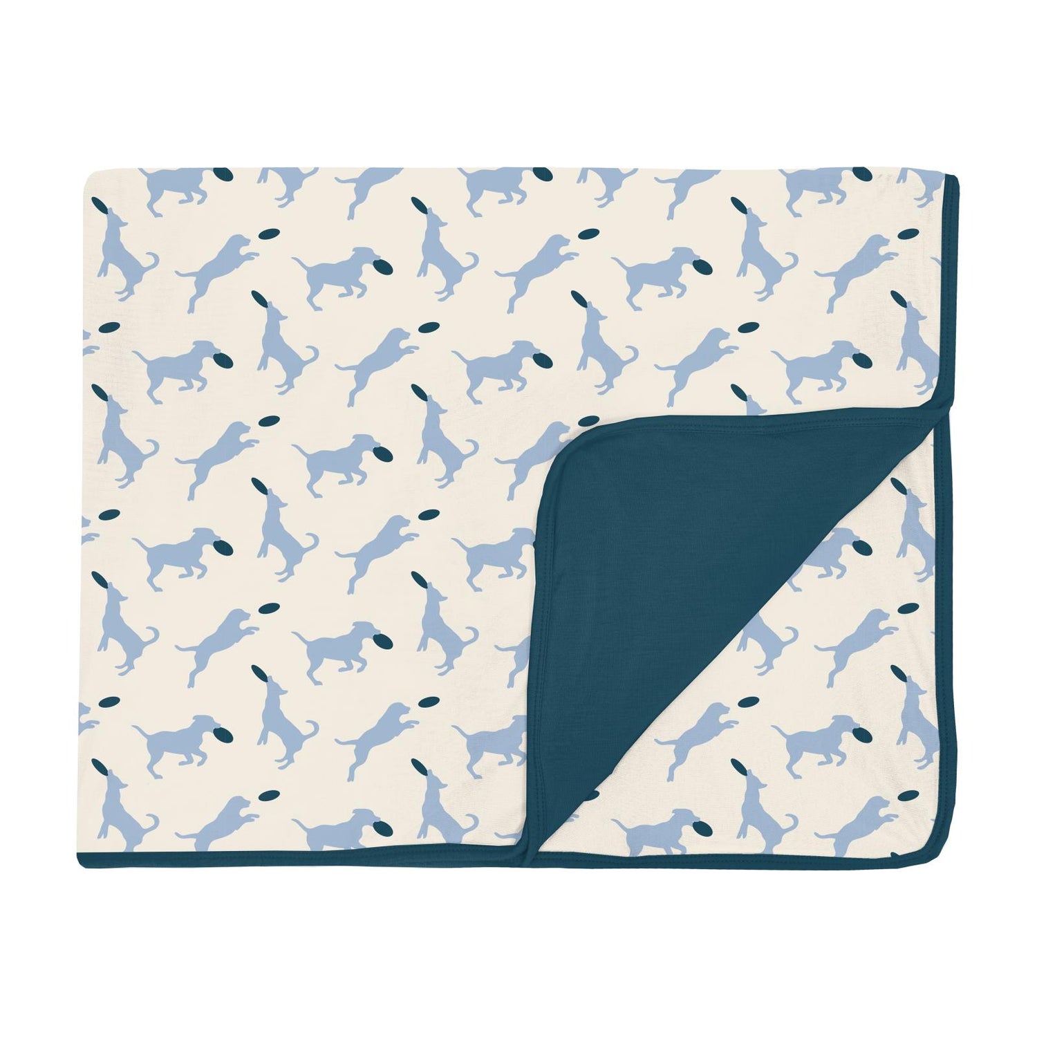Print Toddler Blanket in Natural Frisbee Labs