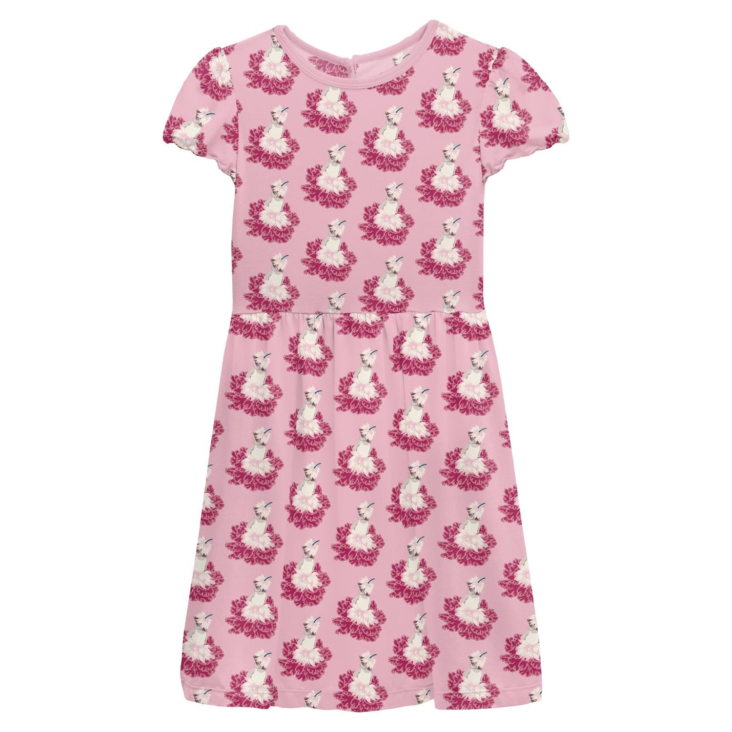 Print Flutter Sleeve Twirl Dress with Pockets in Cake Pop Thumbelina