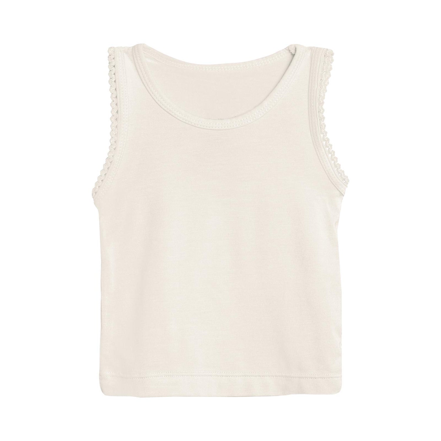 Scalloped Edge Tank in Natural