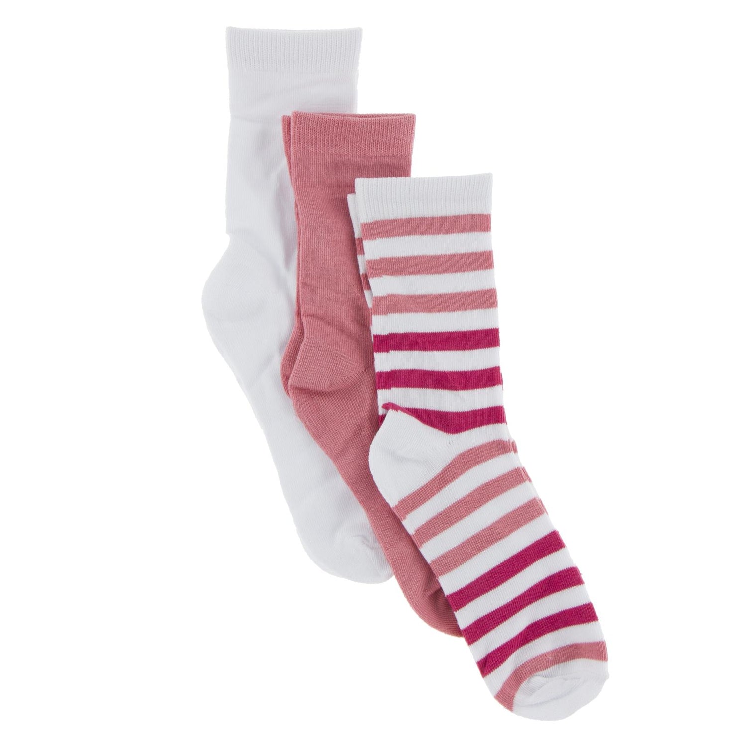 Sock Set in Strawberry, Forest Fruit Stripe & Natural