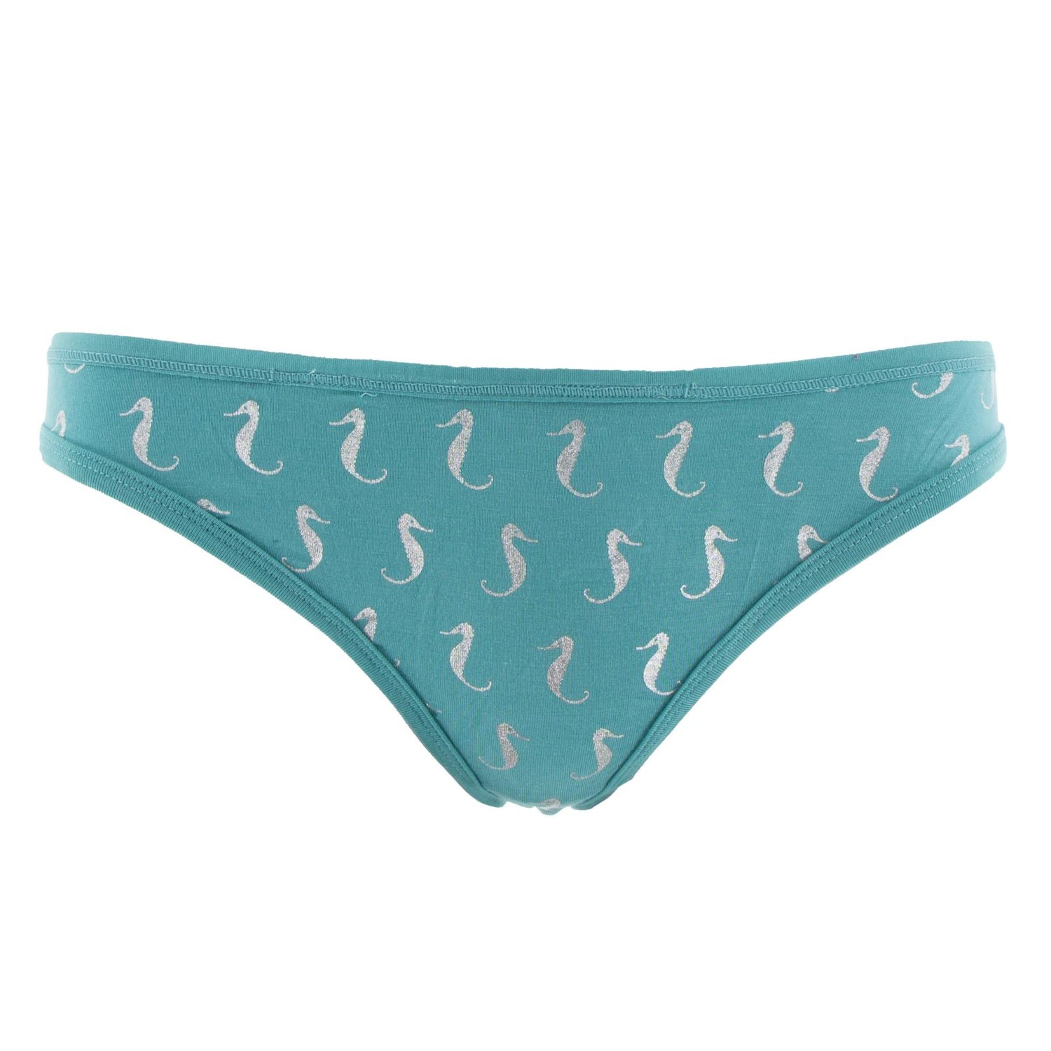 Women's Print Classic Thong Underwear in Neptune Mini Seahorses