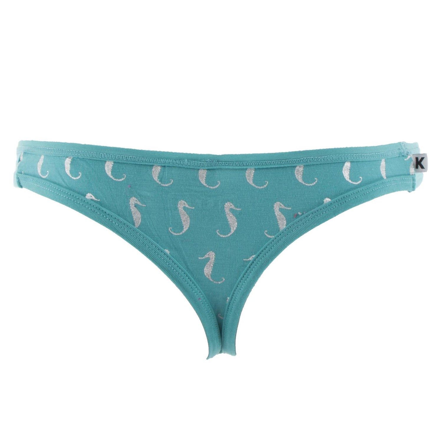 Women's Print Classic Thong Underwear in Neptune Mini Seahorses