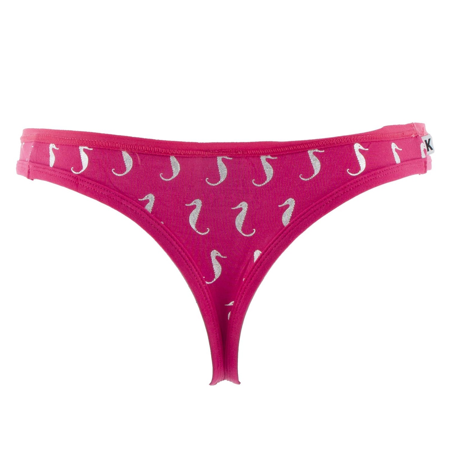 Women's Print Classic Thong Underwear in Prickly Pear Mini Seahorses