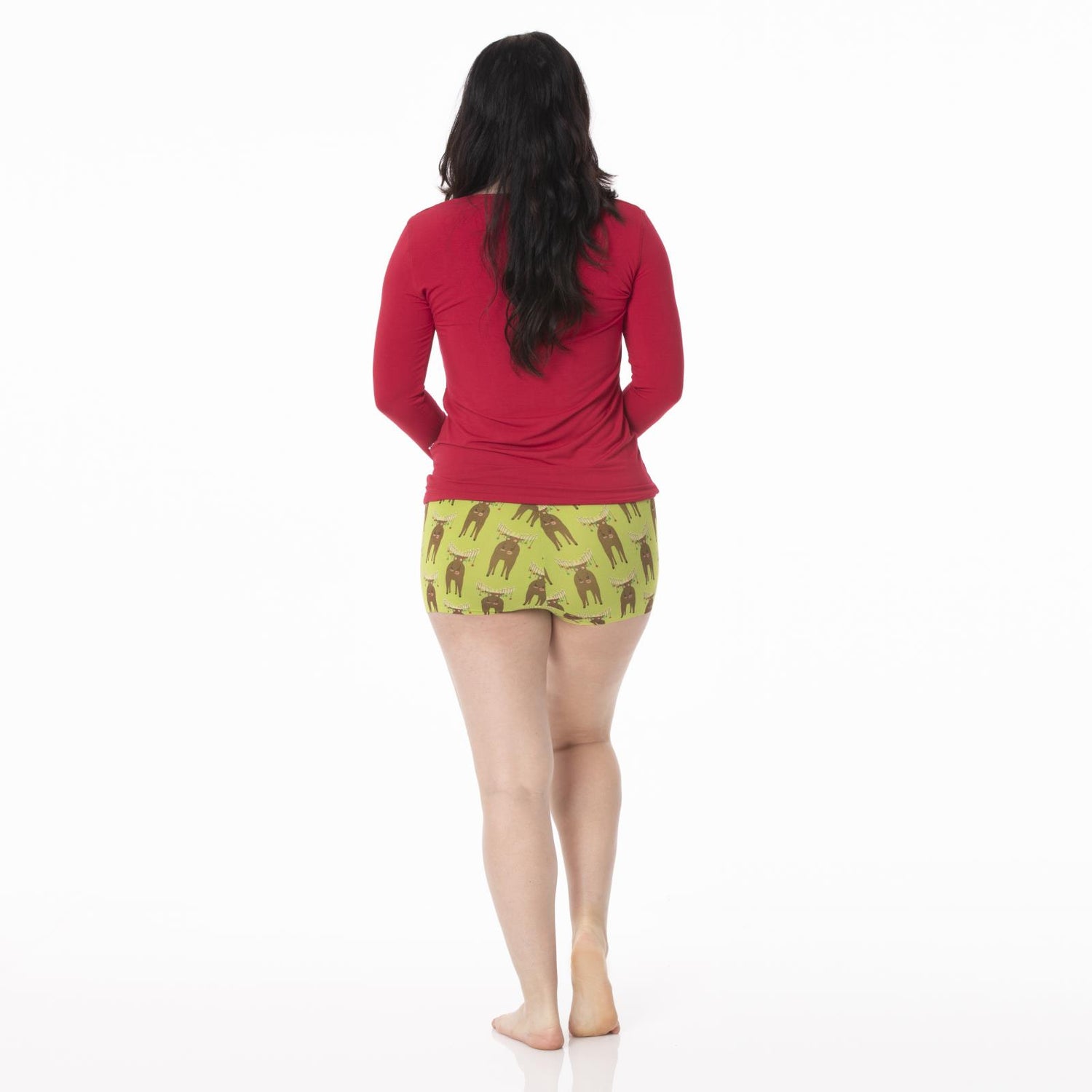 Print Women's Boy Short Underwear in Meadow Bad Moose