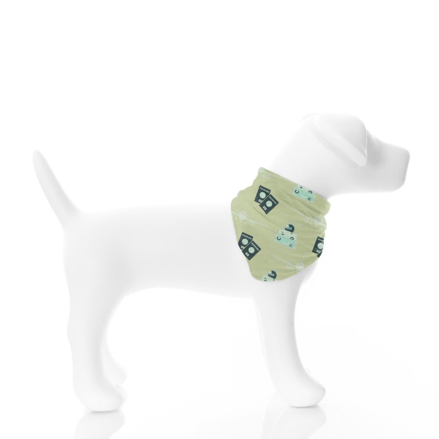 Print Dog Bandana in Field Green Travel Guide