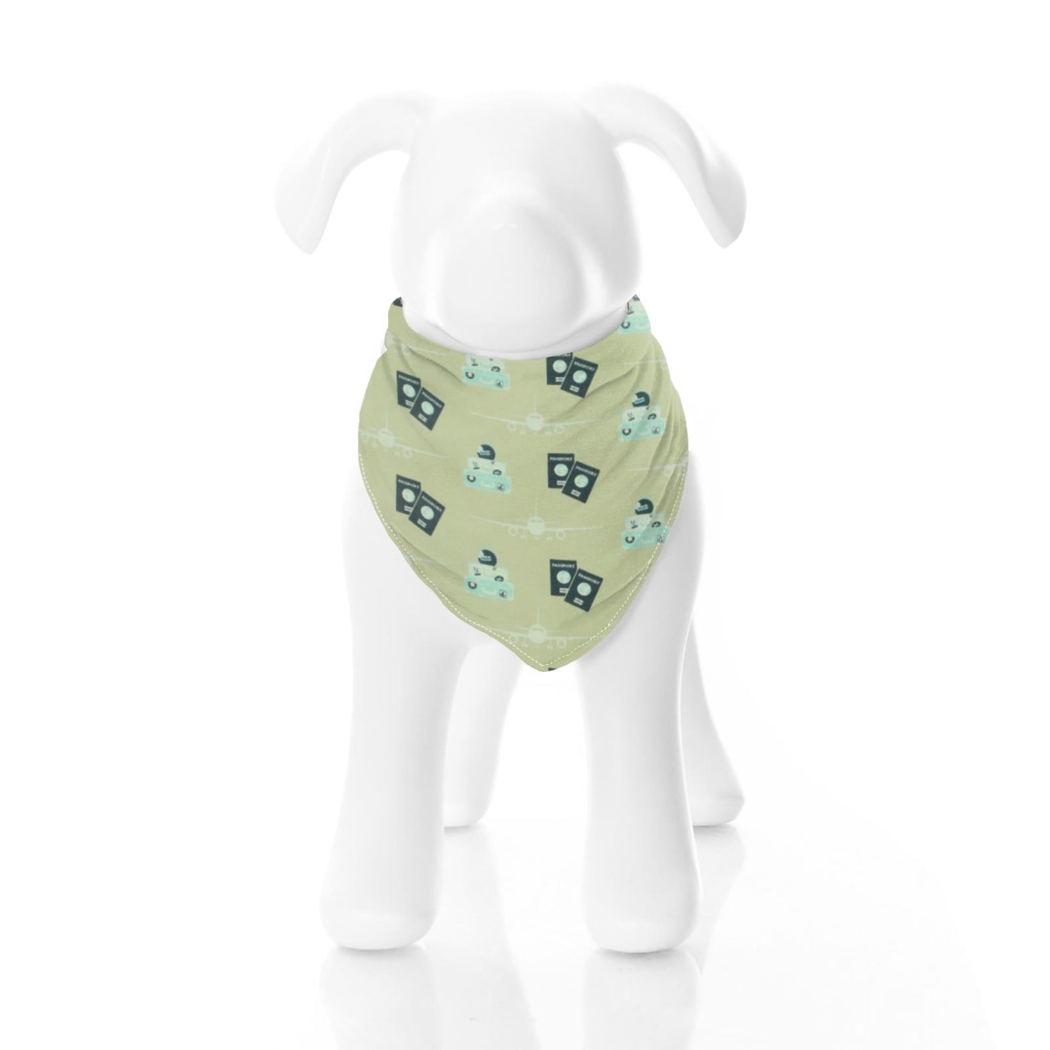 Print Dog Bandana in Field Green Travel Guide