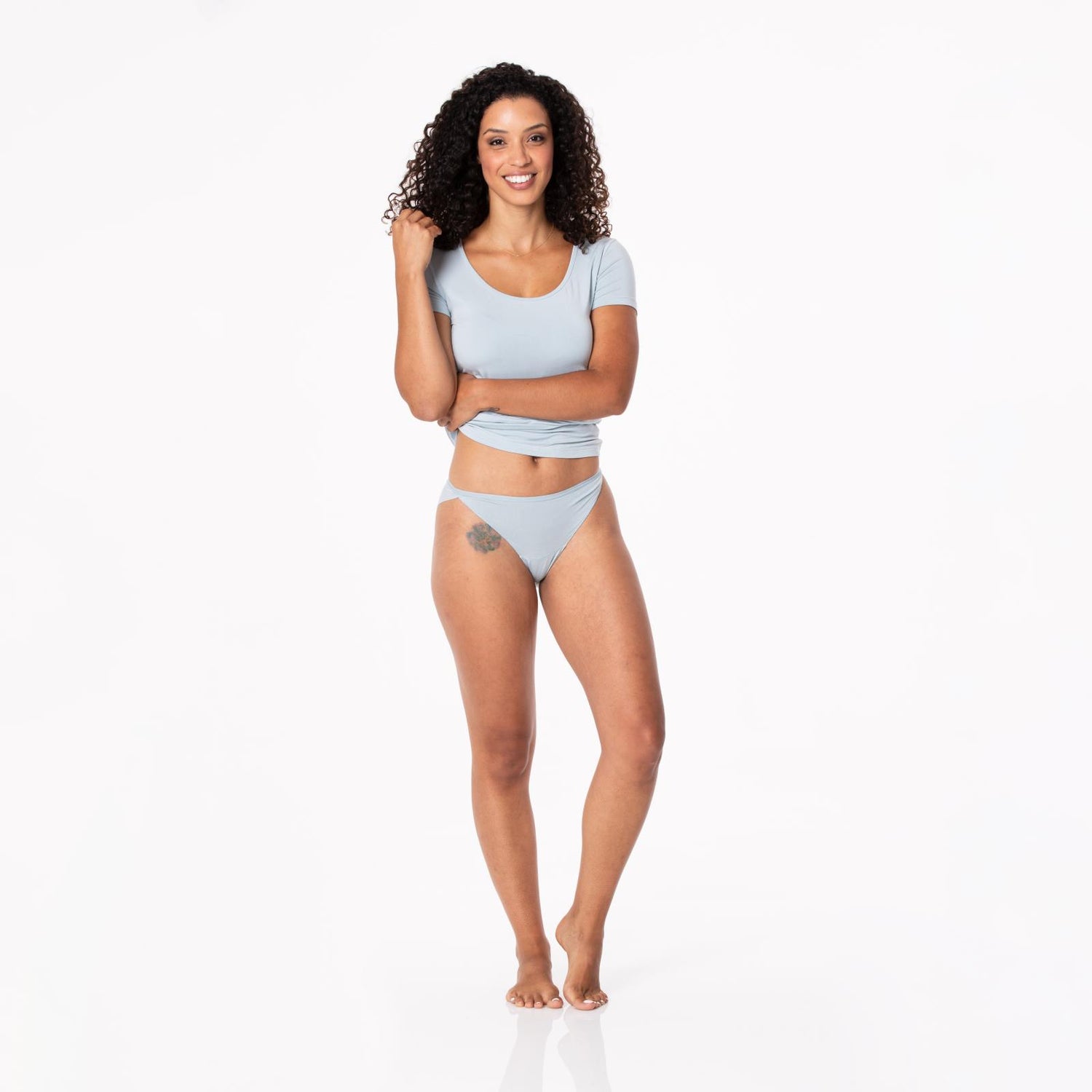 Women's Bikini Brief in Pearl Blue