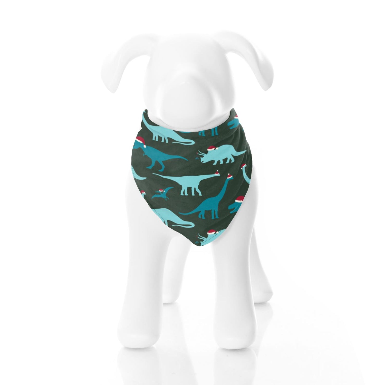 Print Dog Bandana in Santa Dinos
