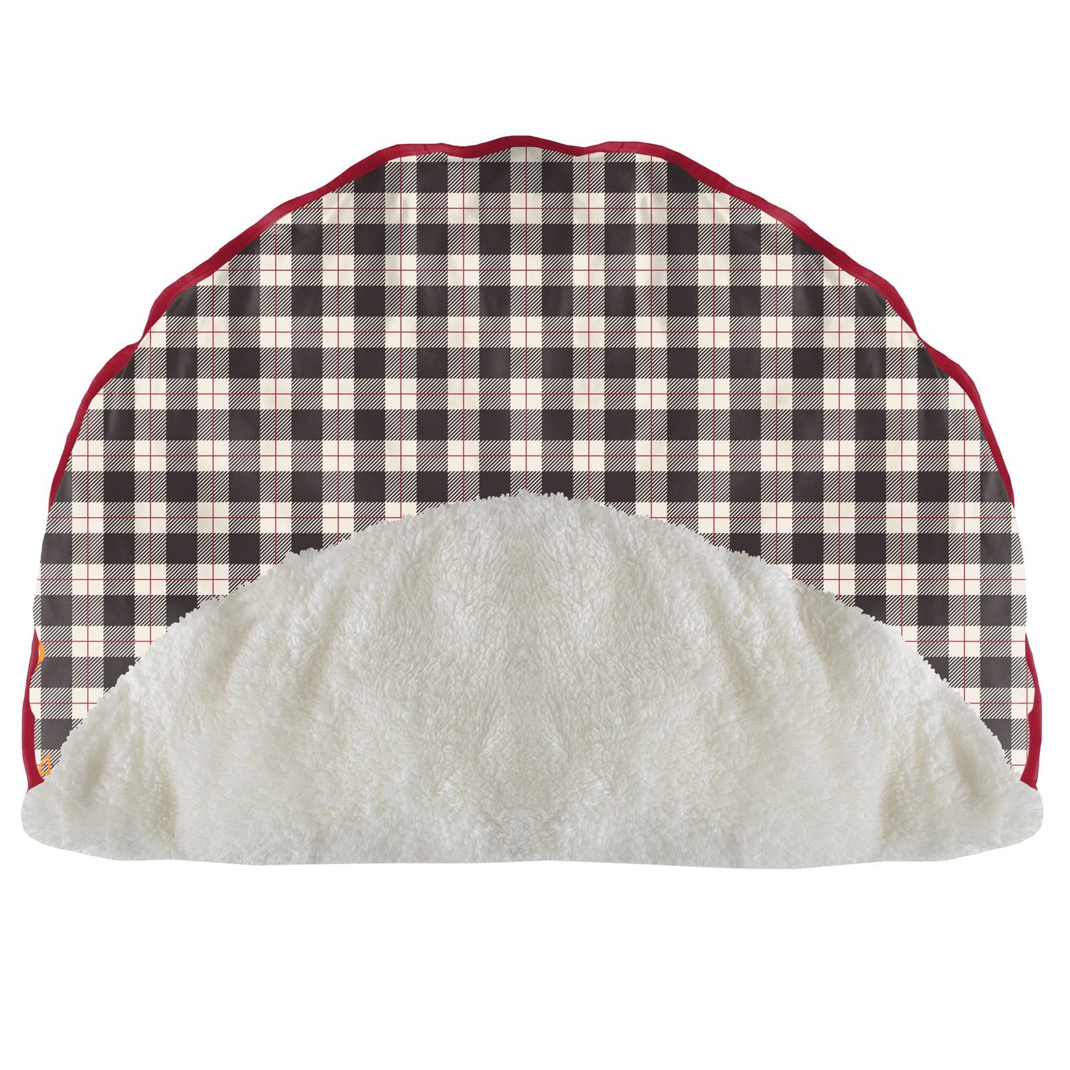 Print Sherpa-Lined Fluffle Playmat in Midnight Holiday Plaid