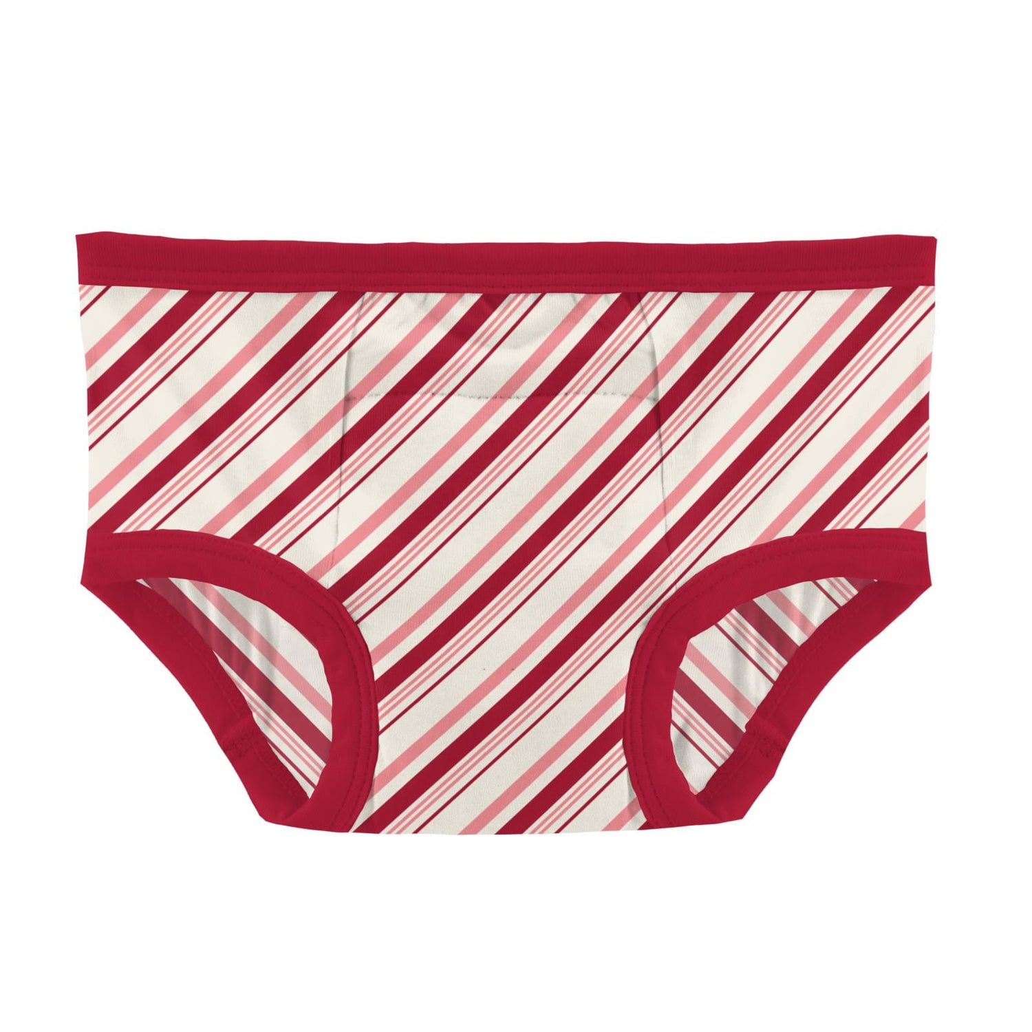Print Training Pants Set in Christmas Floral & Strawberry Candy Cane Stripe