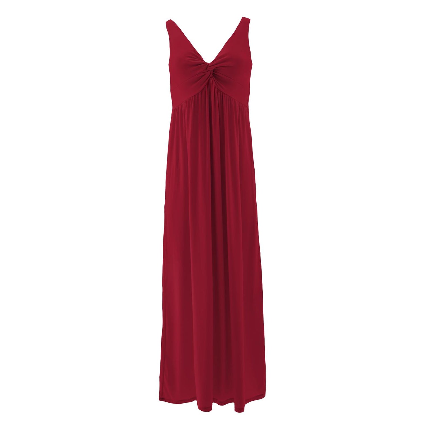 Simple Twist Nightgown in Crimson