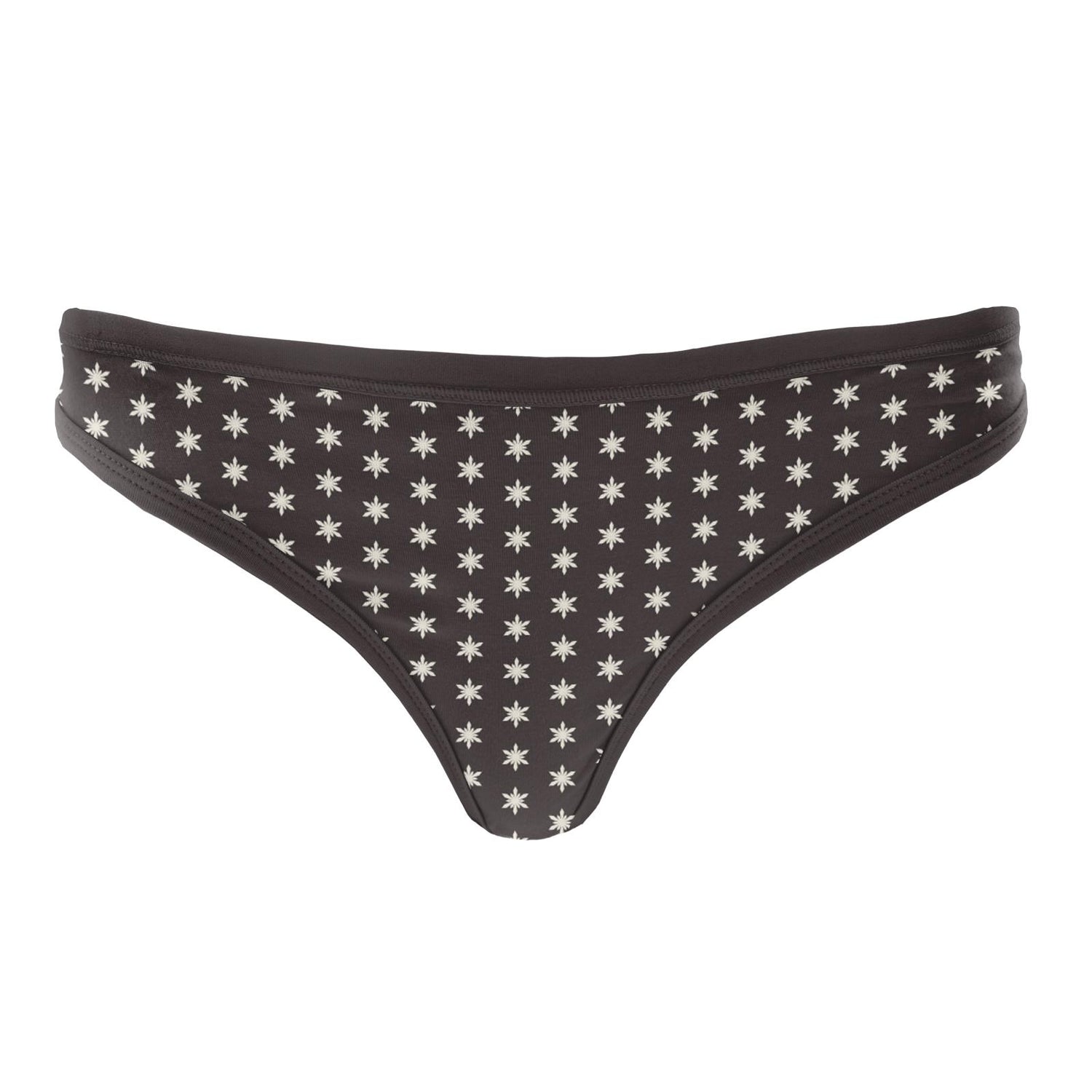Women's Print Classic Thong Underwear in Midnight Tiny Snowflakes