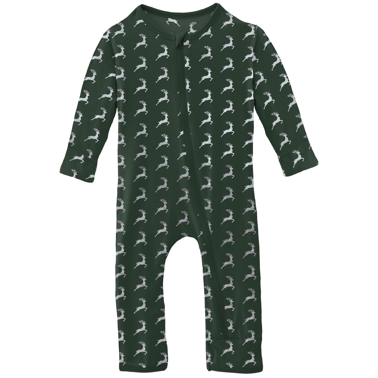Print Coverall with Zipper in Mountain View Reindeer
