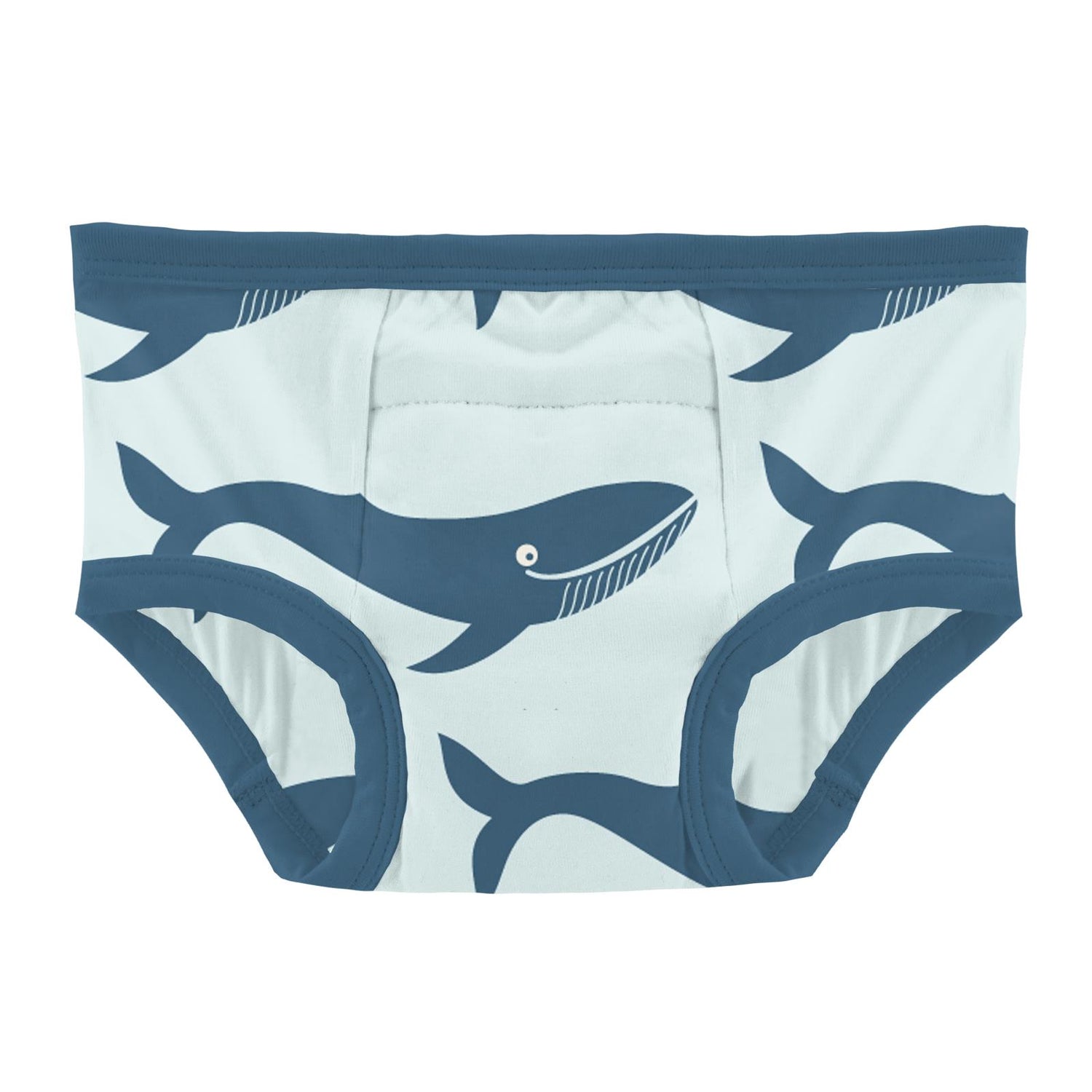 Print Training Pants in Fresh Air Blue Whales