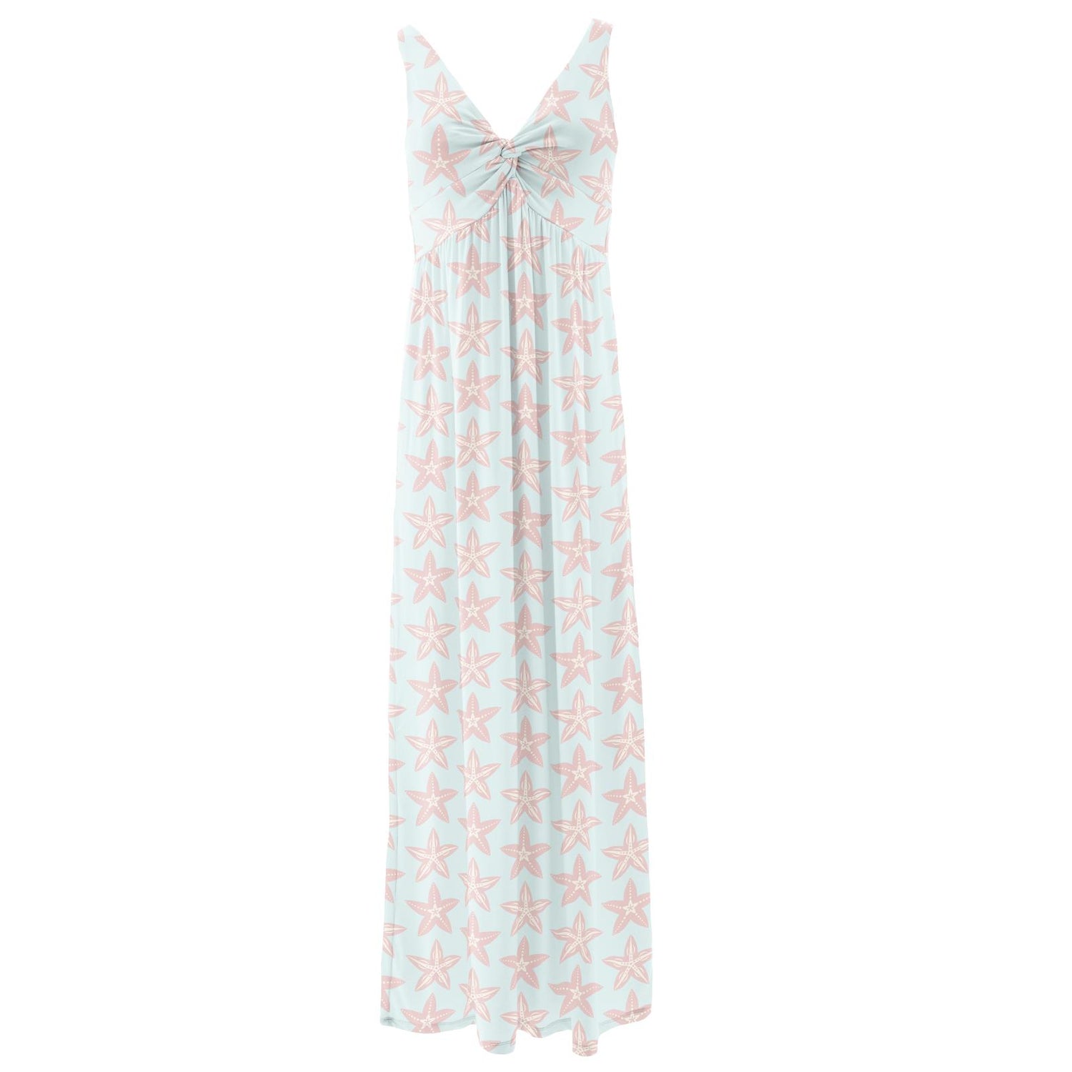 Women's Print Simple Twist Nightgown in Fresh Air Fancy Starfish