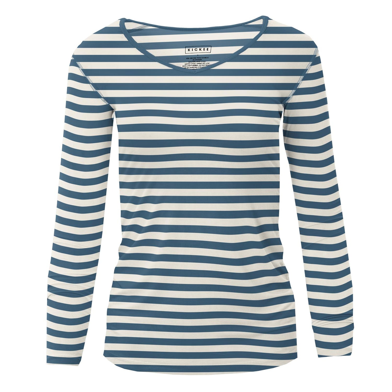 Women's Print Long Sleeve One Tee in Nautical Stripe
