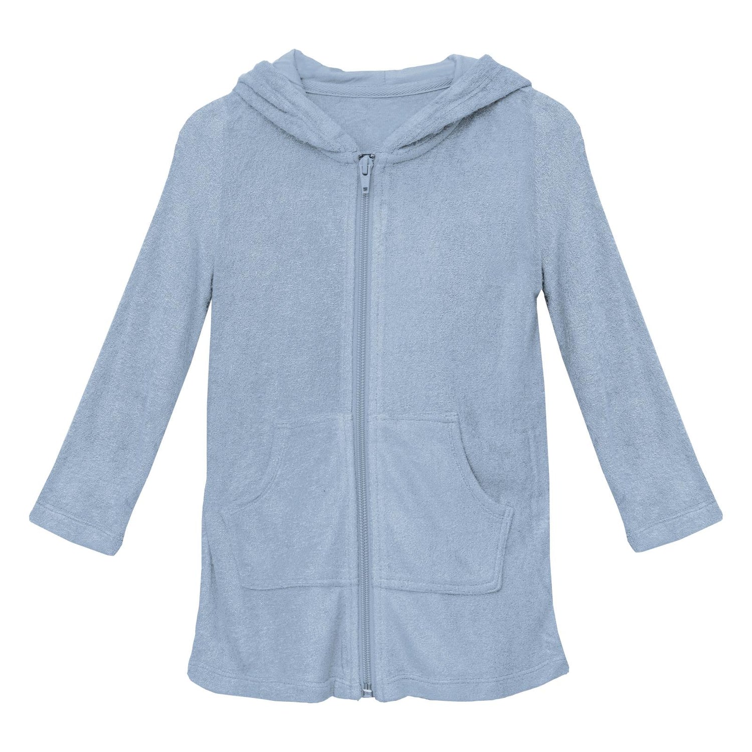 Terry Zip-Front After Swim Robe in Pond