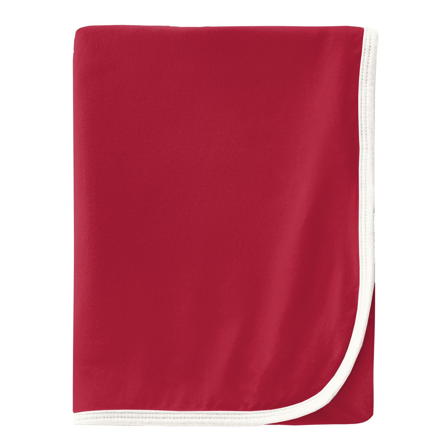 Swaddling Blanket in Crimson with Natural