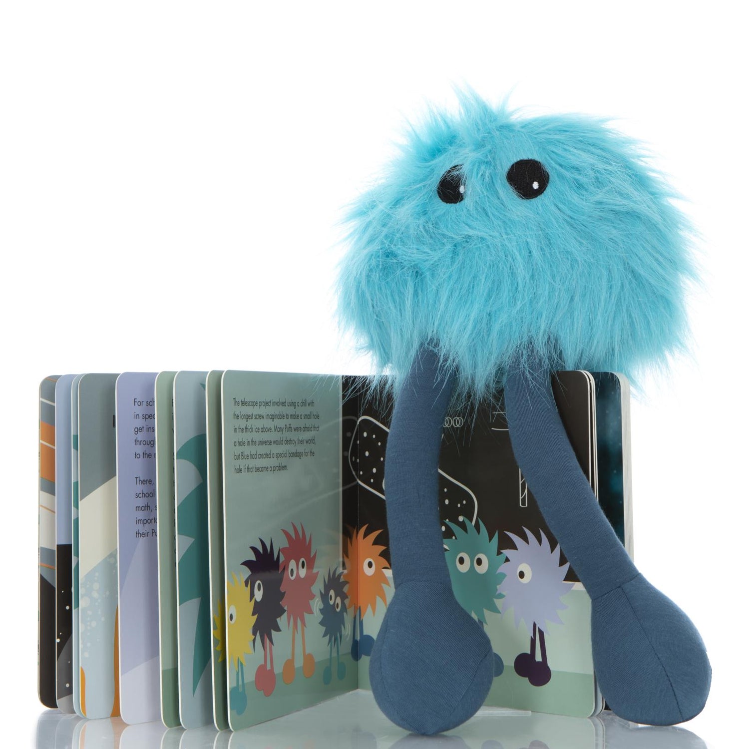 Book & Plush Combo in Puffs Discover the Stars with Blue the Puff Plush