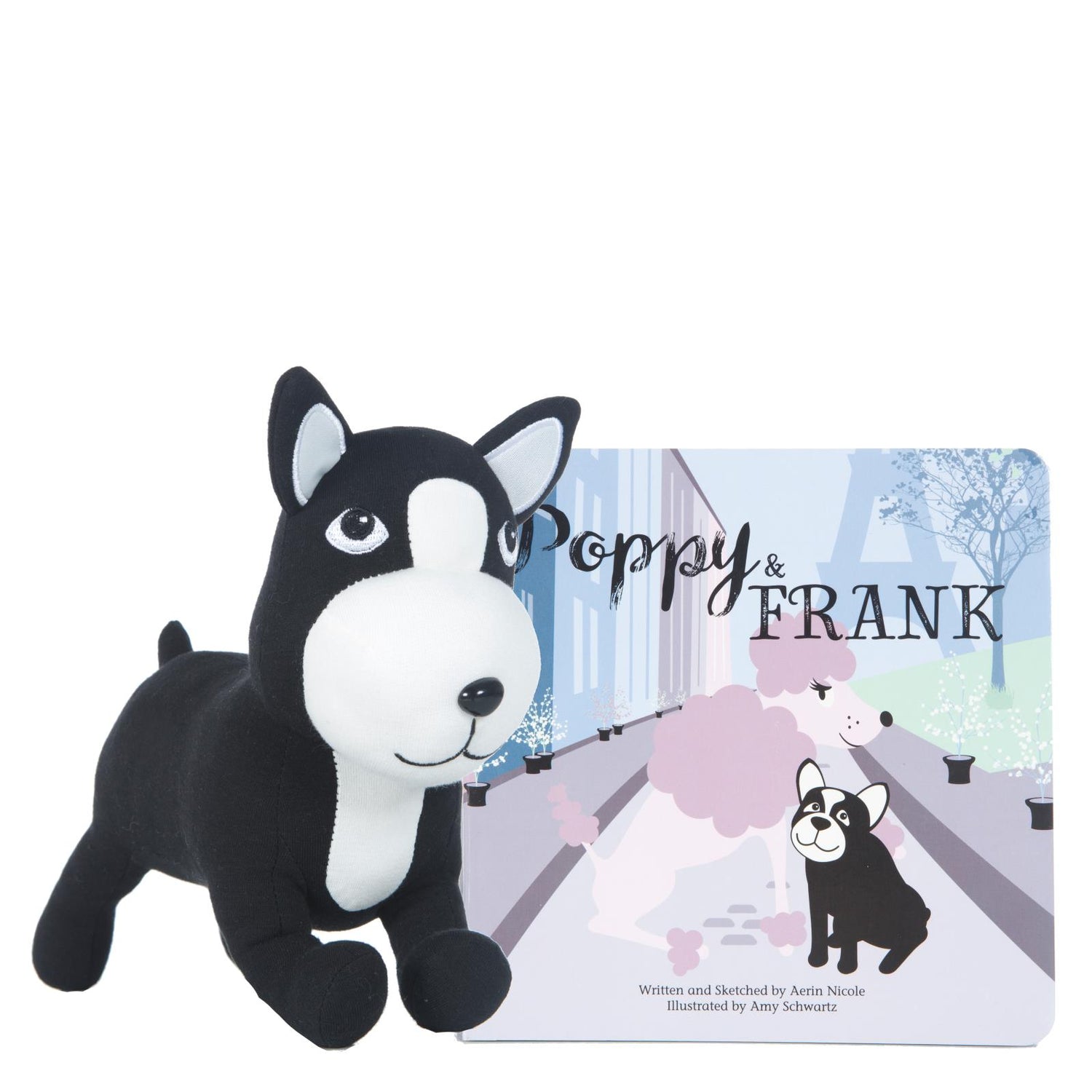 Book & Plush Combo in Poppy & Frank with Frank the Bulldog Plush