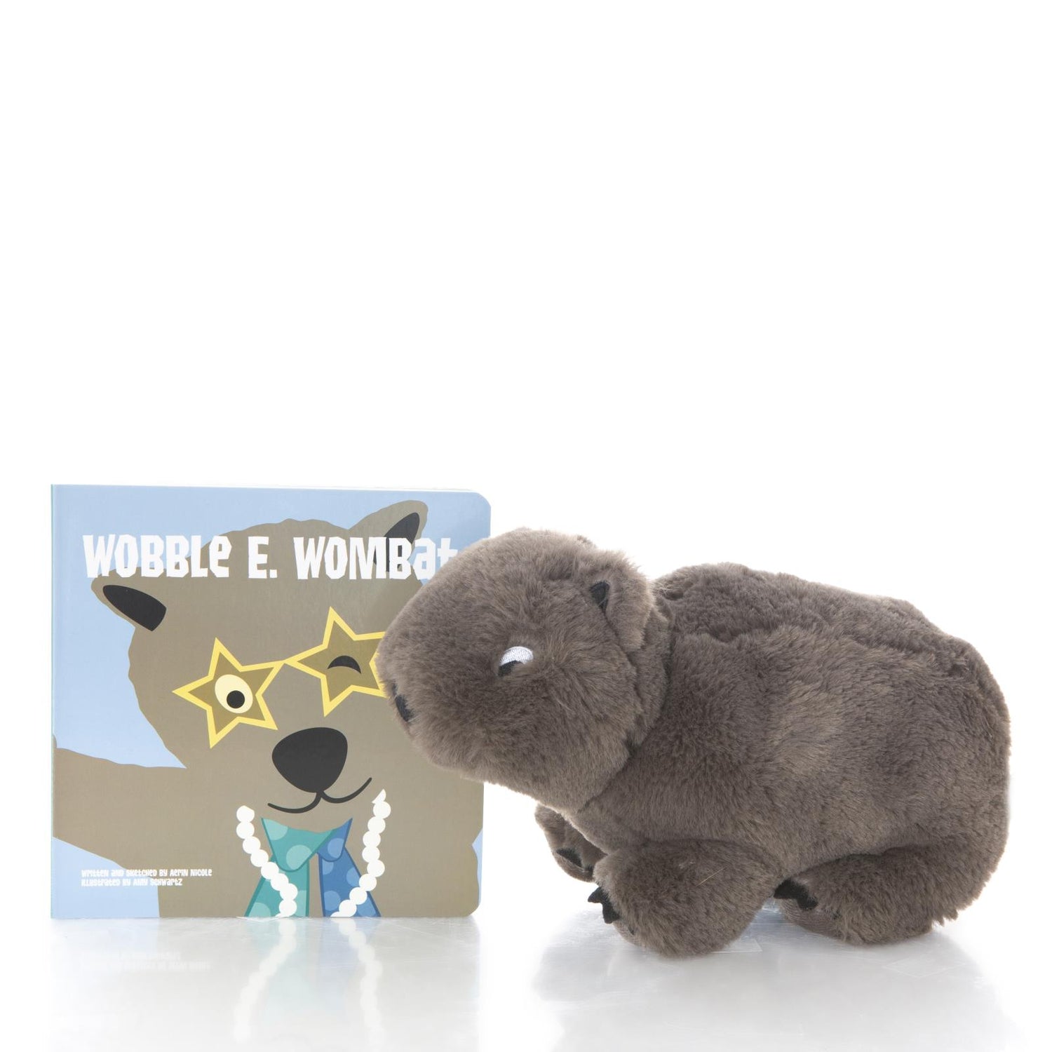 Book & Plush Combo in Wobble E. Wombat with Wobble E. Wombat Plush