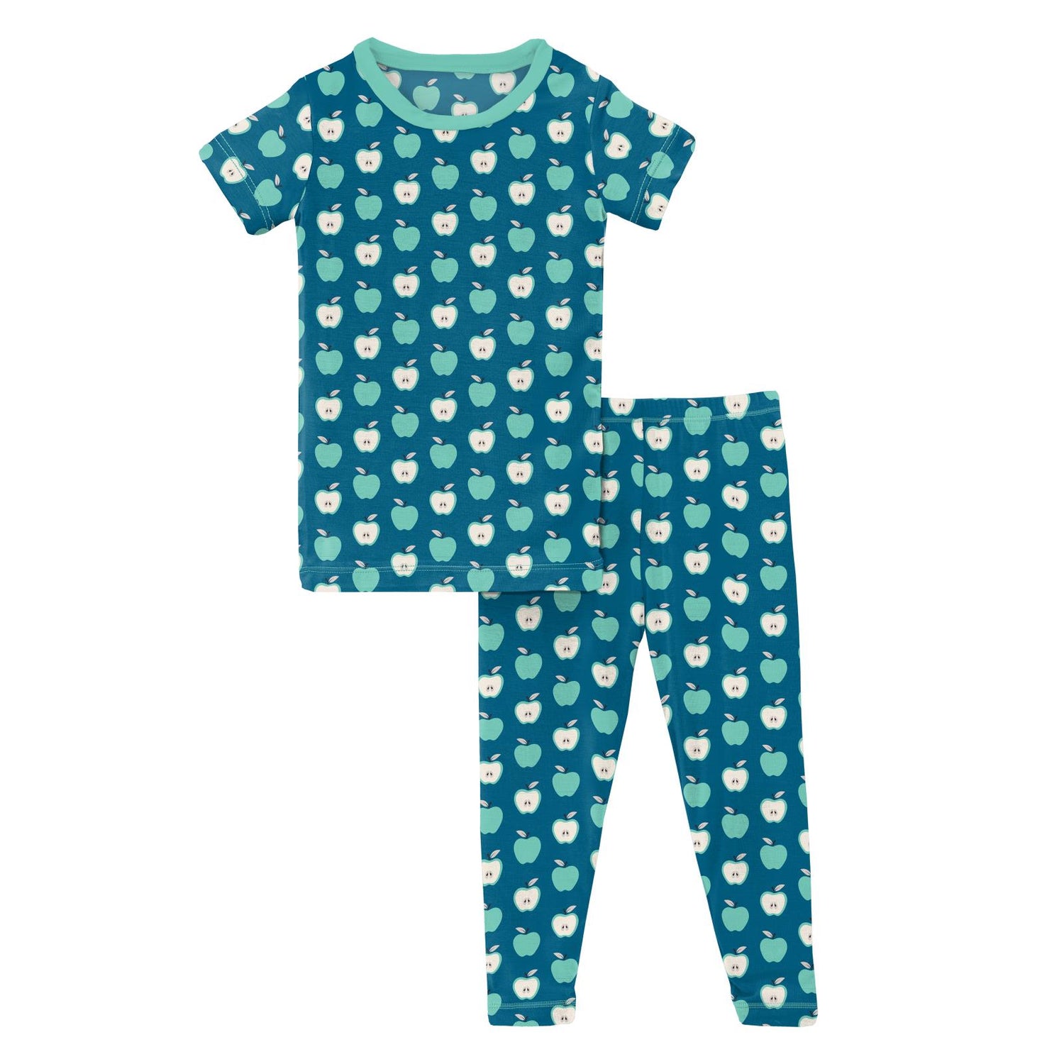 Print Short Sleeve Pajama Set in Seaport Johnny Appleseed