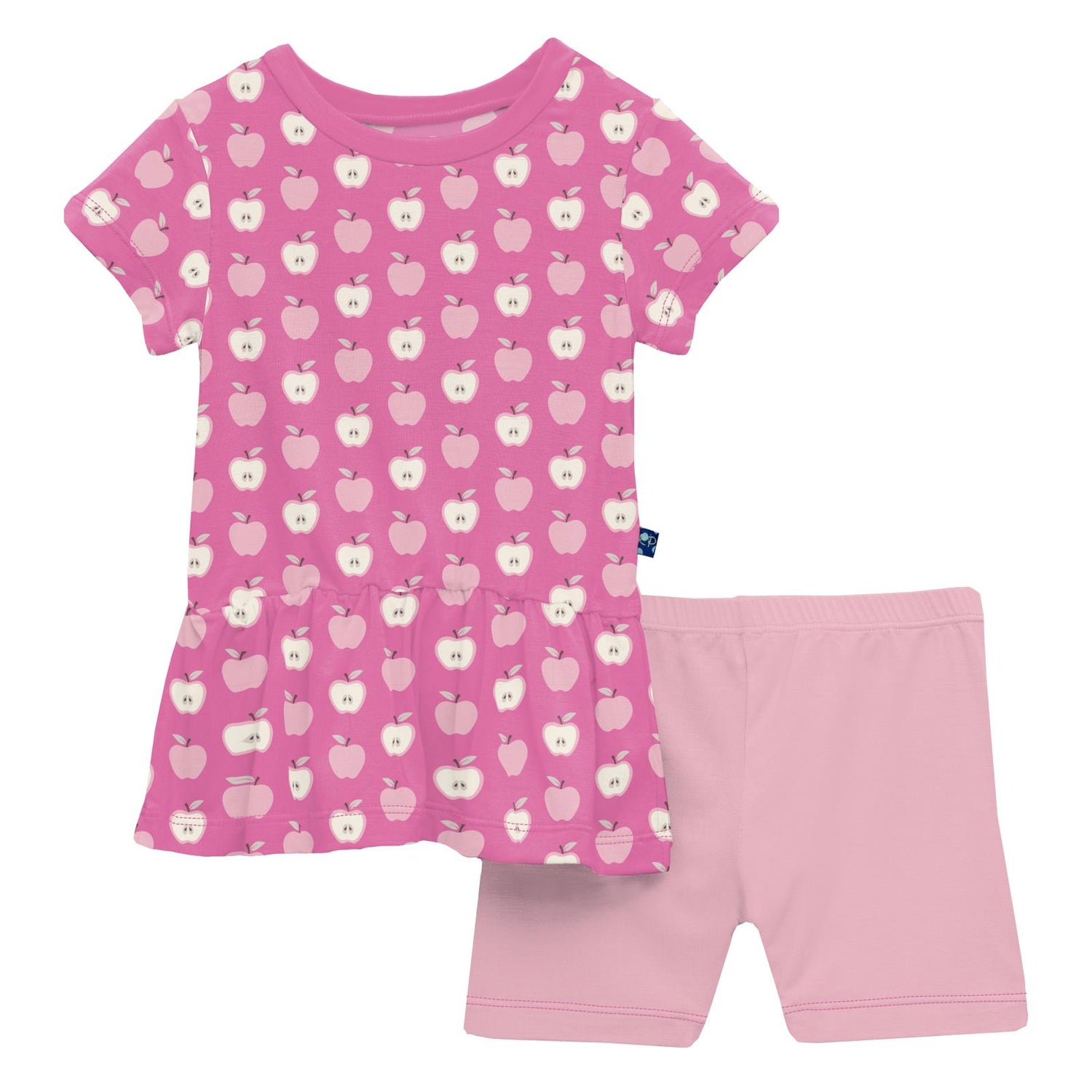 Print Short Sleeve Playtime Outfit Set in Tulip Johnny Appleseed